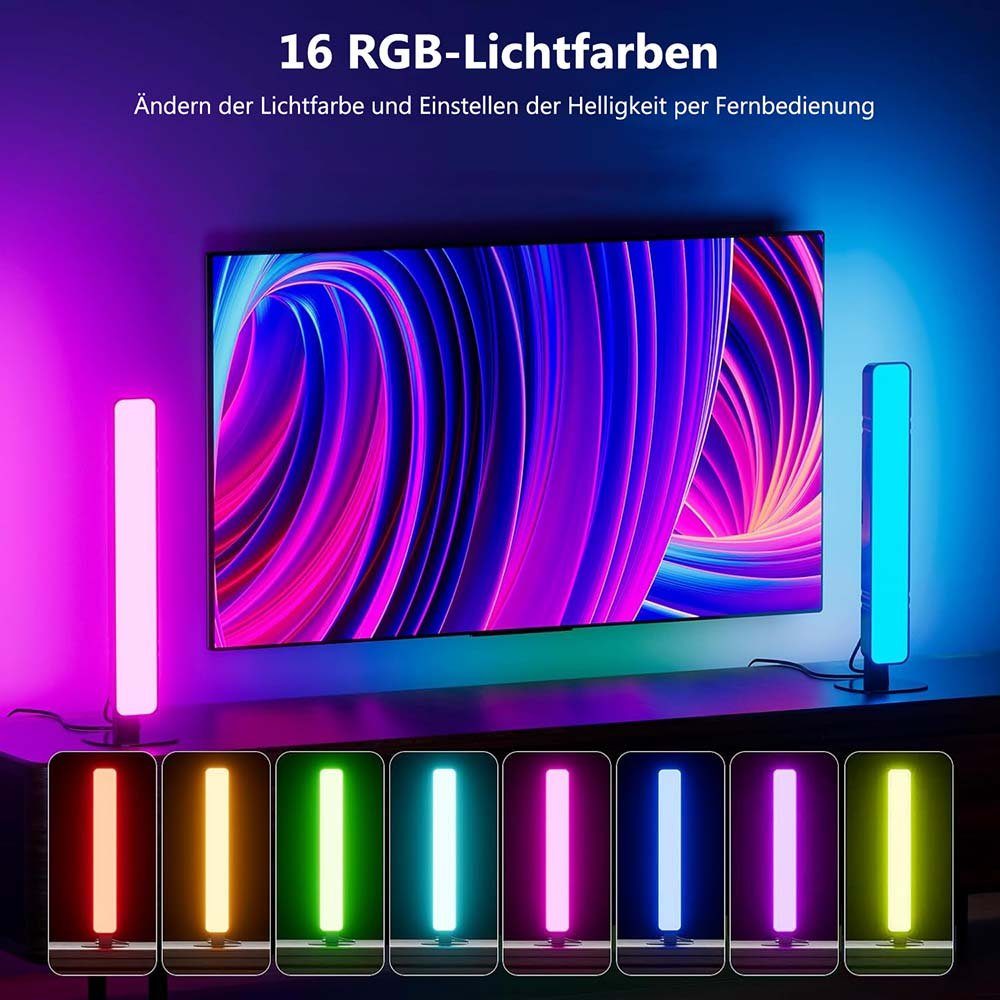 Lightbar, Ambiente Hintergrundbeleuchtung, für Spielzimmer RGB 10W, für fernbedienung Dimmbare Sync, LED-Streifen PC, Sunicol Licht, Musik Leuchte TV, TV mit