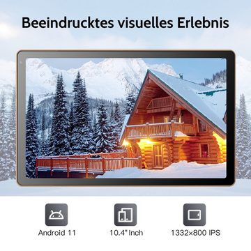 Happybe Höhere Auflösung Tablet (10,4", 32 GB, Android 11, Schmaler Rahmen)