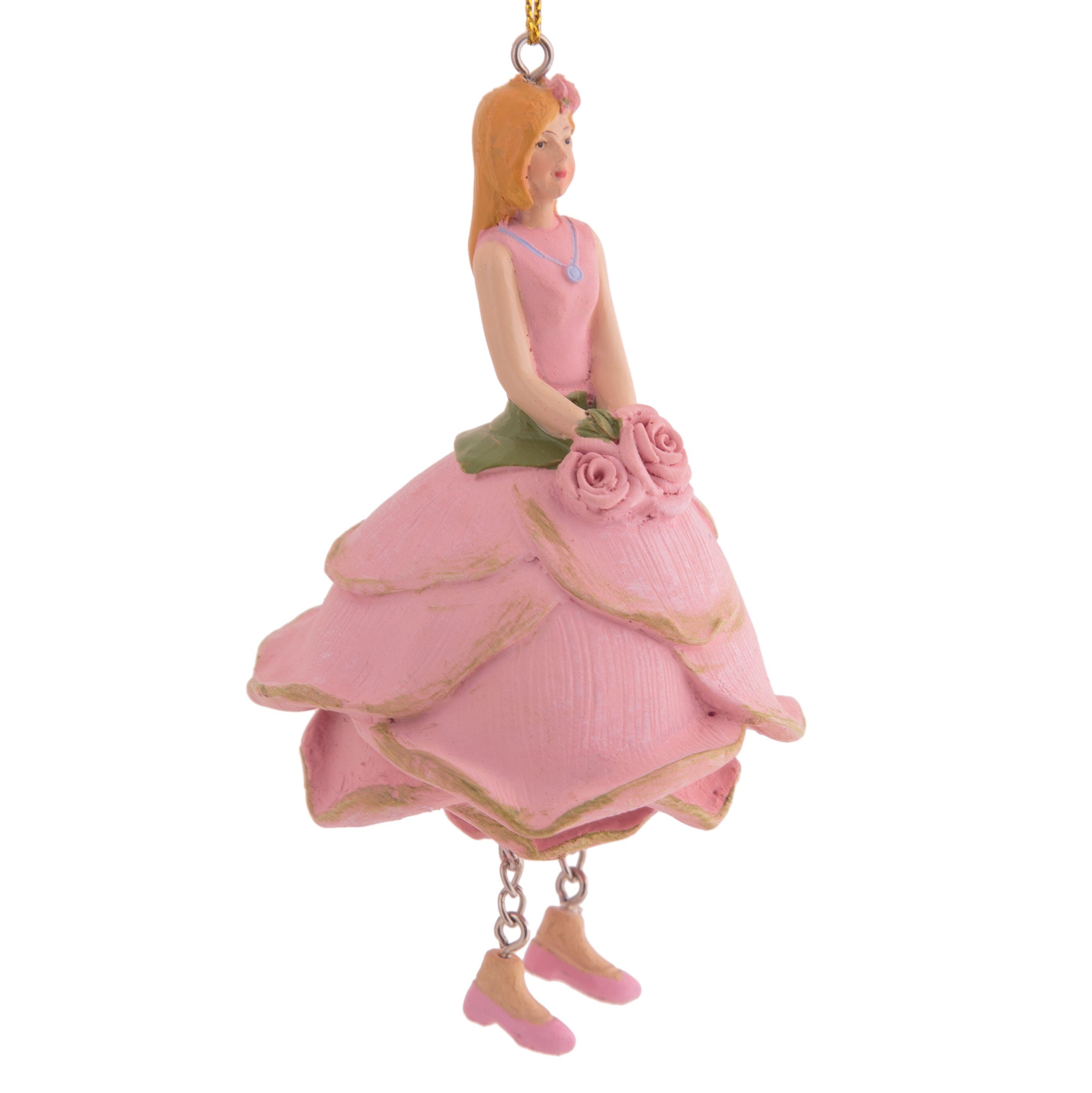 ROSEMARIE SCHULZ Heidelberg Dekofigur Blumenmädchen Figur Alice Rose Rosa Dekofigur Gartenfigur für Innen, Sammlerstück