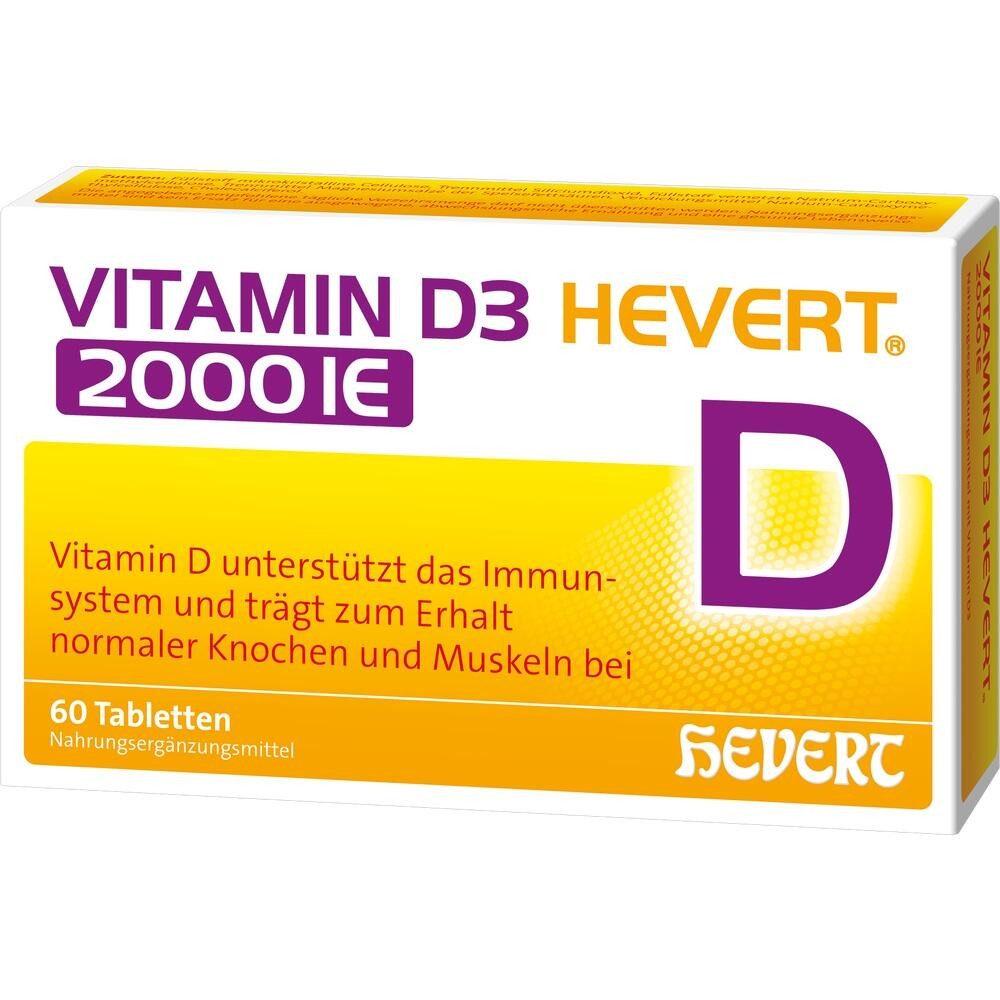 Hevert Arzneimittel VITAMIN D3 HEVERT 2000 I.E. Tabletten Tabletten, 60 St.