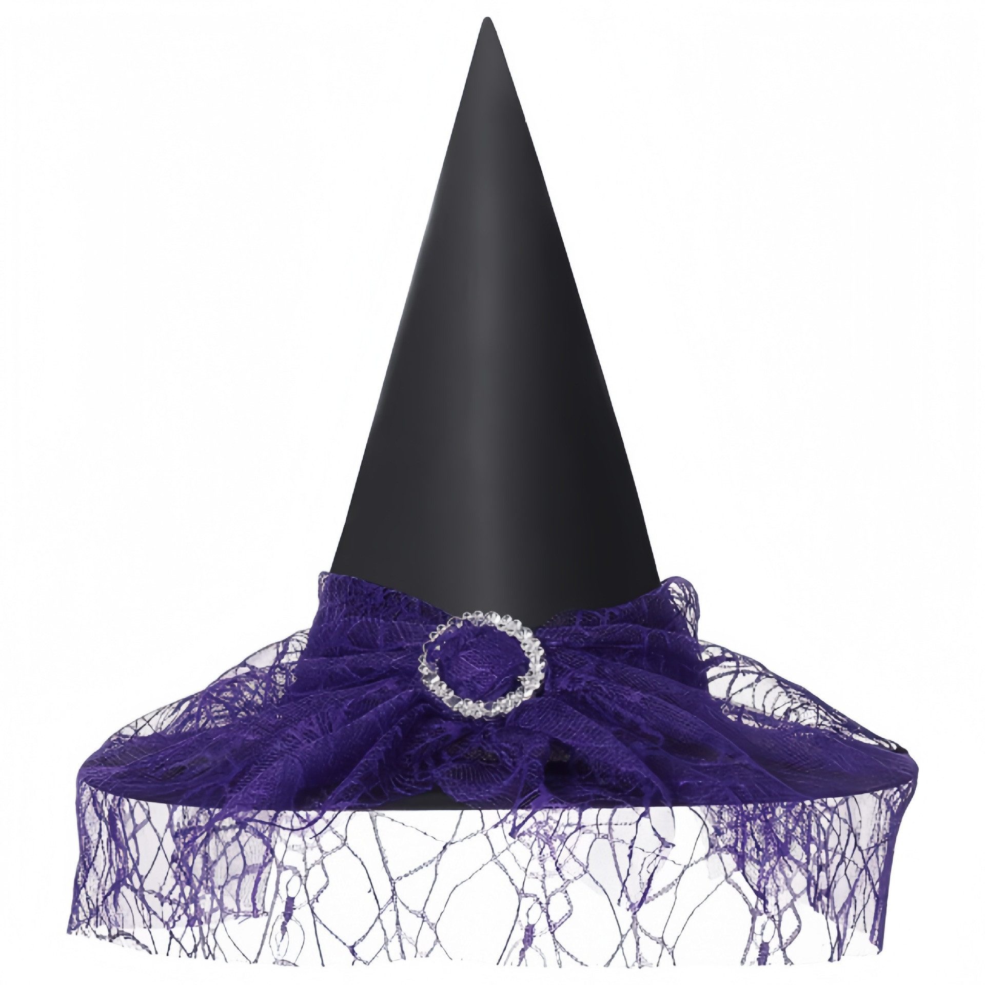 Coonoor Hexen-Kostüm Faltbarer Hexenhut für Halloween, Gruselige Kostümaccessoires, Perfekt für Parties und Verkleidungen