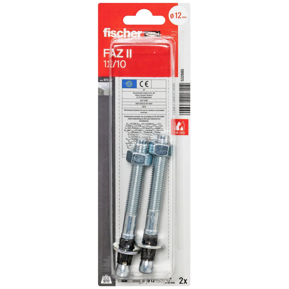 Thumbnail - Fischer Dübel-Set Fischer 532695 FAZ II 12/10 K NV Bolzenanker 1 Set
