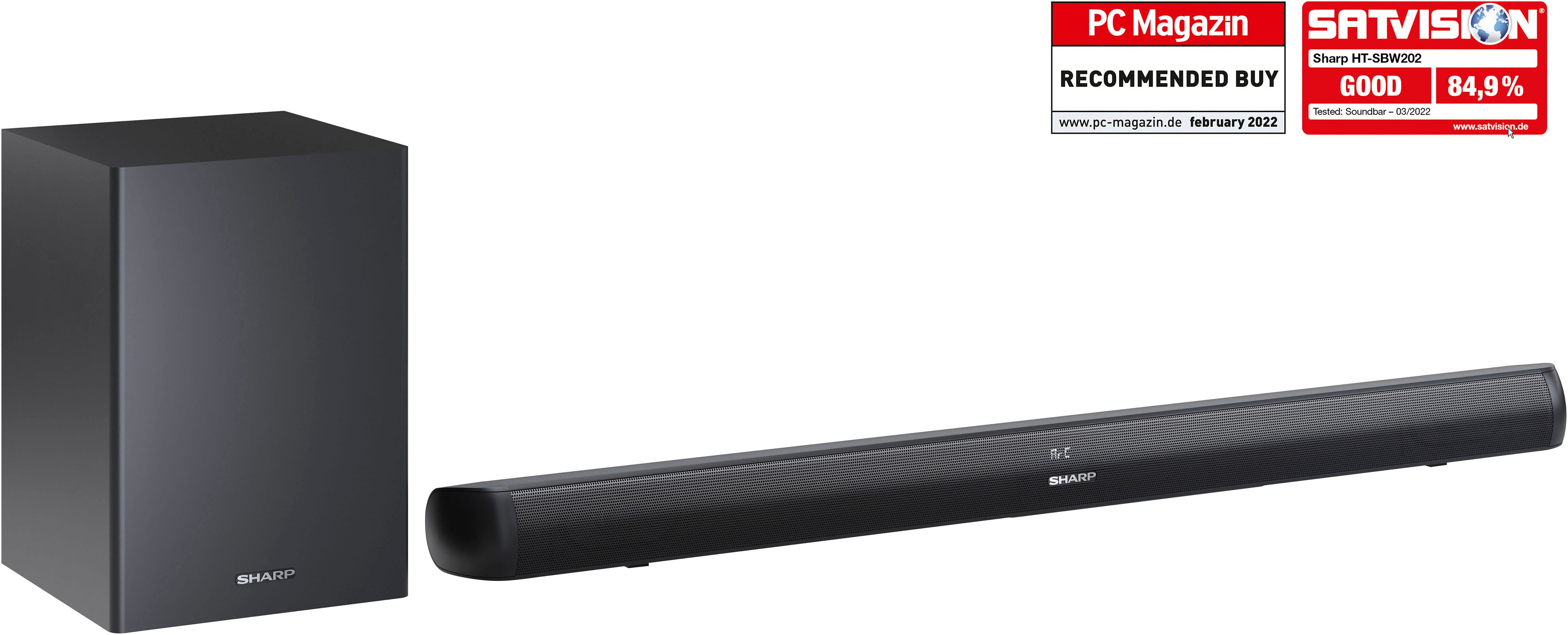 Sharp HT-SBW202 Soundbar 2.1 (A2DP Bluetooth, AVRCP Bluetooth, Bluetooth)