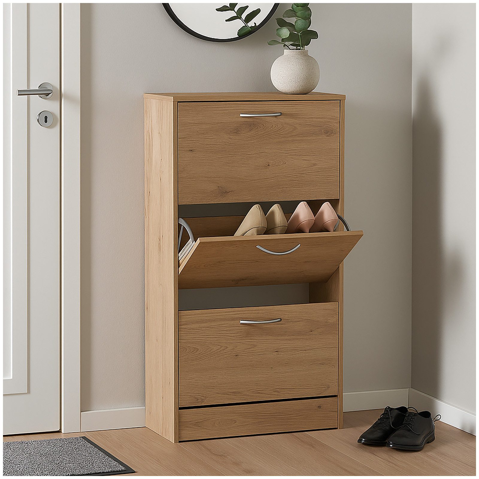 HTI-Living Schuhkipper Schuhschrank Thekla Artisaneiche (Stück, 1 St., 1 Sc günstig online kaufen