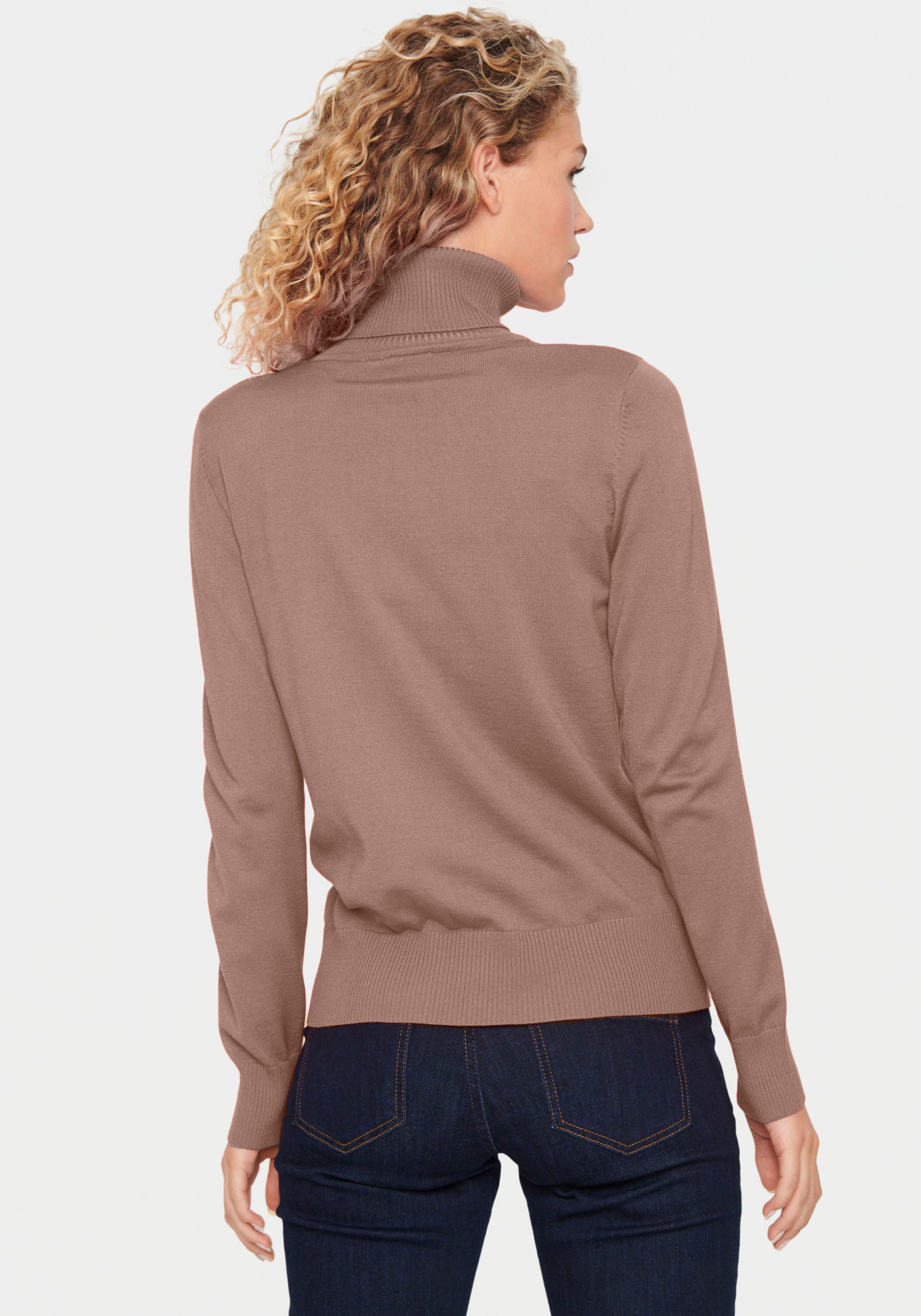 Saint Tropez Rollkragenpullover J2046, MilaSZ Rollneck Feinstrick mit Visko günstig online kaufen