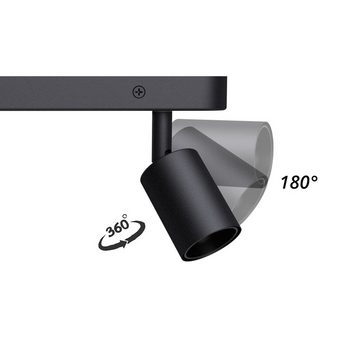 linovum LED Aufbaustrahler AWORA Deckenleuchte 3er schwarz schwenkbar mit Retro A60 LED, Leuchtmittel inklusive