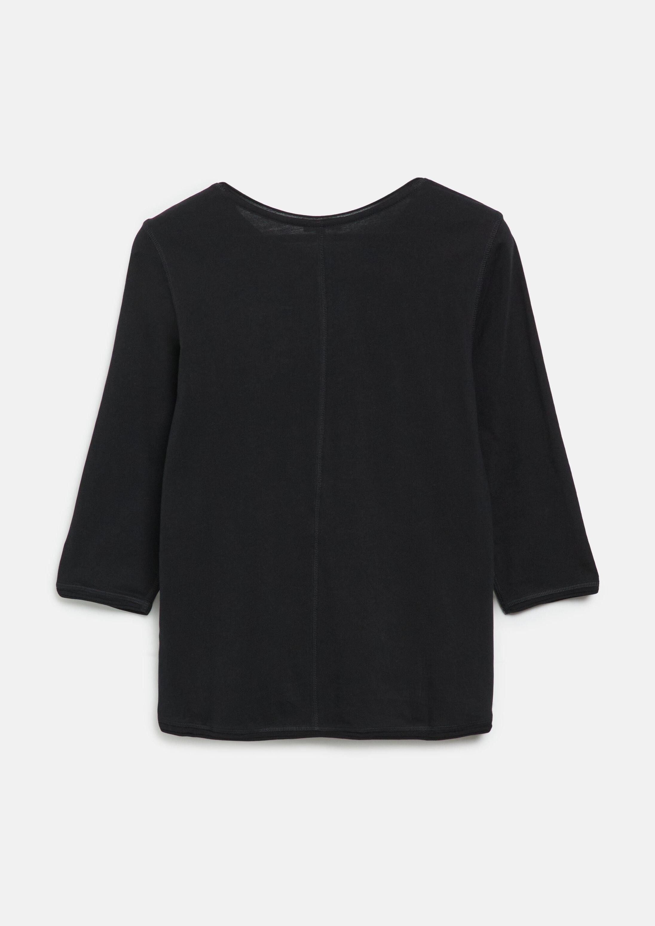 s.Oliver 3/4-Arm-Shirt T-Shirt T-Shirt mit Rollkante im Relaxed Fit