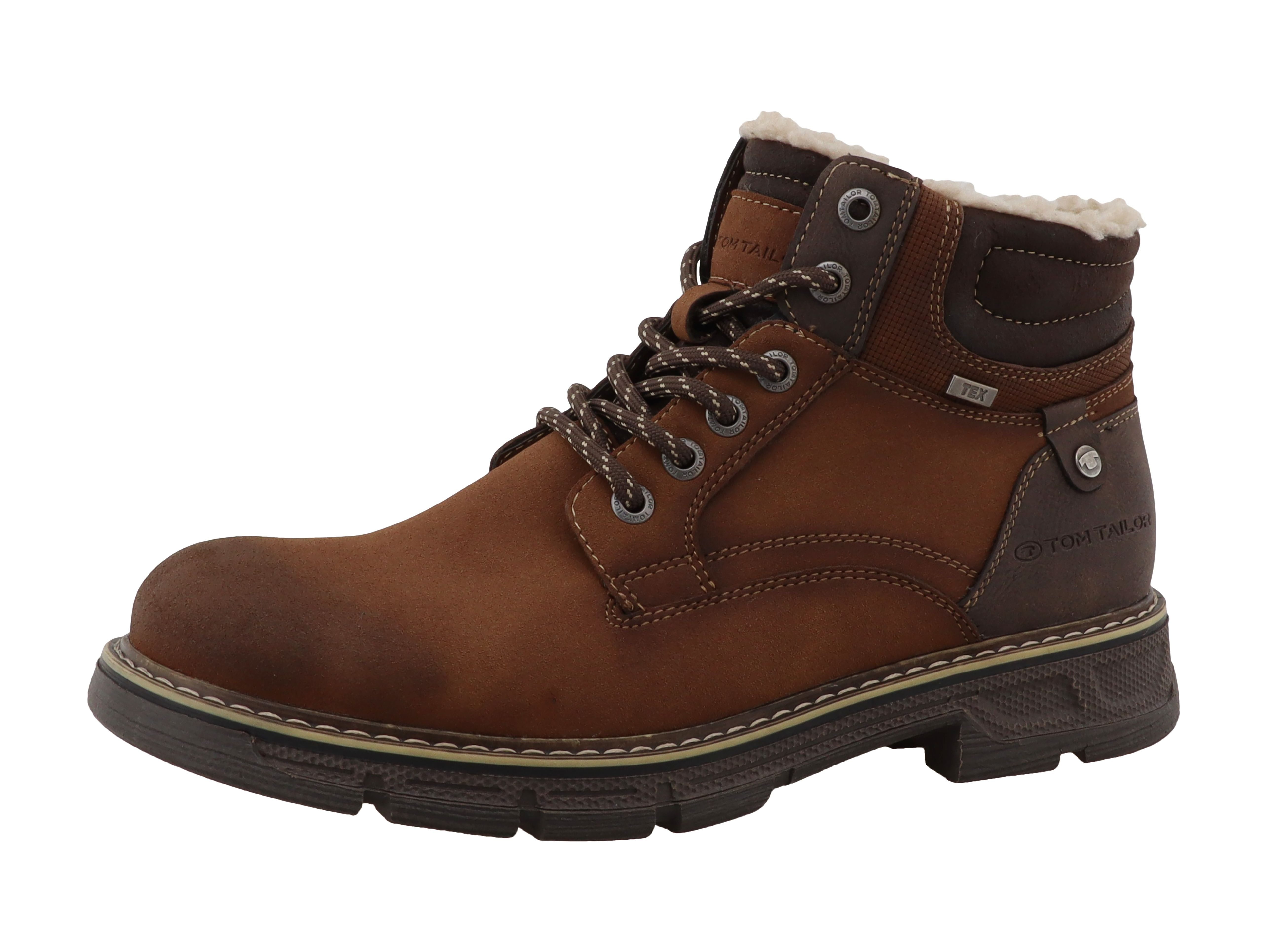 TOM TAILOR Winterboots Schnürboots mit Niete und Ziernähten