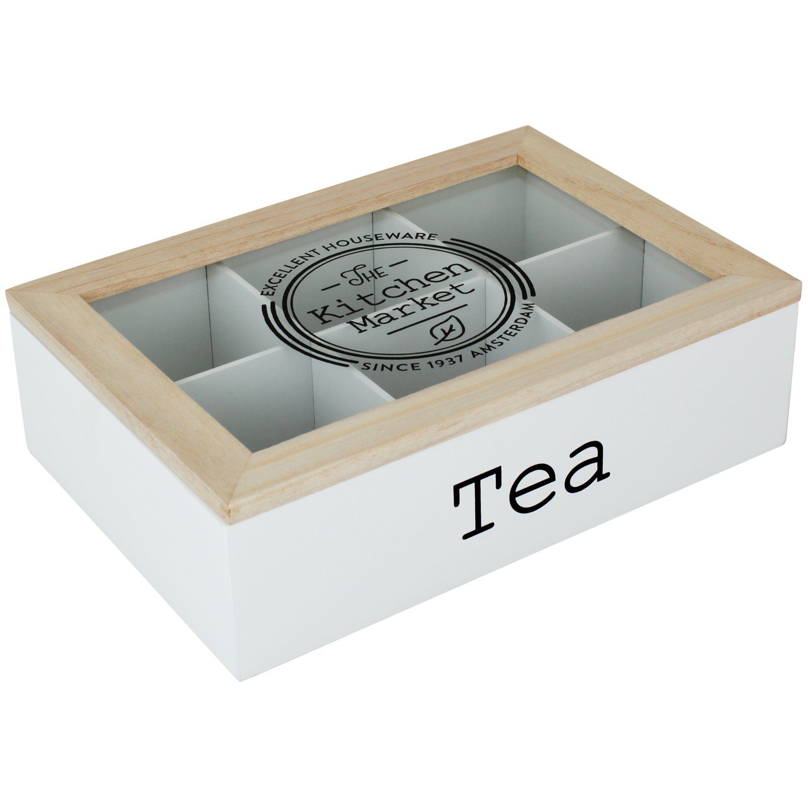 Teedose Teekiste Holzteebox, Dose Teekasten Teebox Kitchen Koopman Modellwahl Teebeutelbox Aufbewahrung Box Market Kiste Tee Teebeutel