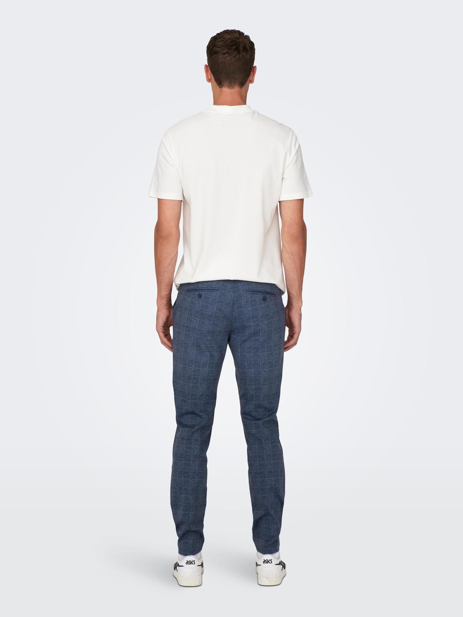 ONLY & SONS Chinohose Stoffhose Karierte Stretch Trousers ONSMARK ONSMARK SLIM CHECK PANTS 9887 NOOS