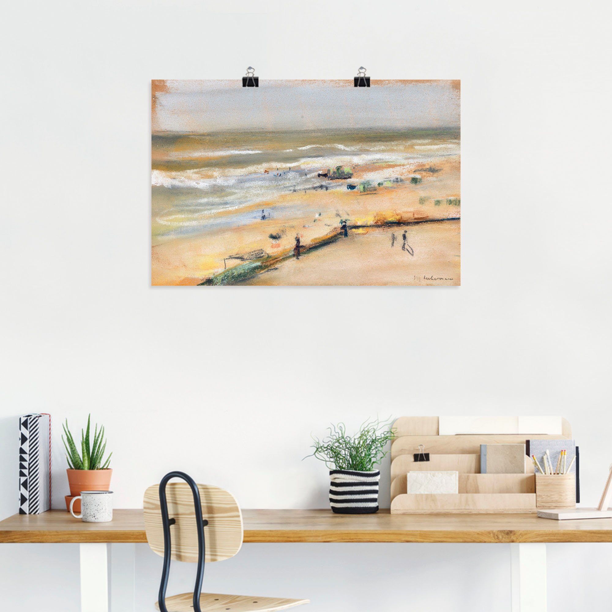 Wandaufkleber Meer, Blick (1 Düne St), Alubild, aufs Strandbilder der Größen Artland Wandbild in versch. als Leinwandbild, Nordwijk, Poster oder von