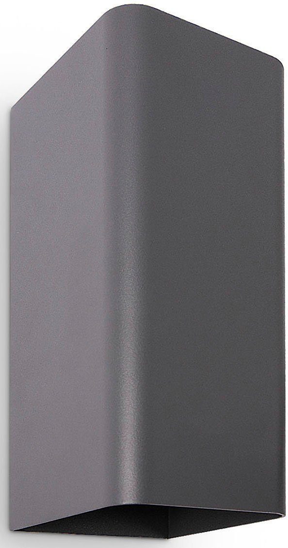 Paco Home Wandleuchte ELENA, LED fest integriert, Warmweiß, In-& Outdoor Wandleuchte LED Aussen Garten Lampe 3000 K IP 54 Up Down