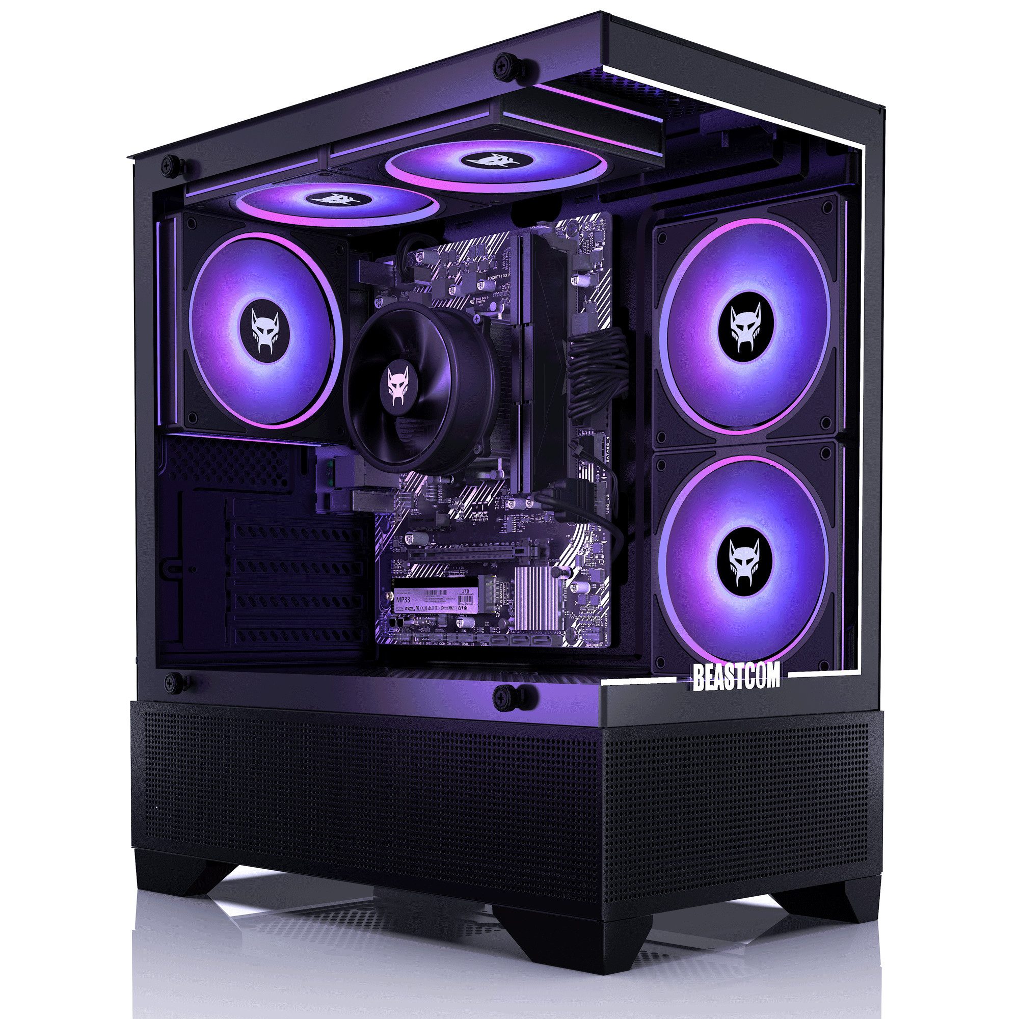 BEASTCOM Q3, Essential Gaming, Ryzen 5 3400G, Radeon RX Vega 11, 8 GB RAM Gaming-PC (AMD AMD Ryzen 5 3400G, Radeon RX Vega 11, 8 GB GB RAM, 512 GB SSD, Aktive Luftkühlung)