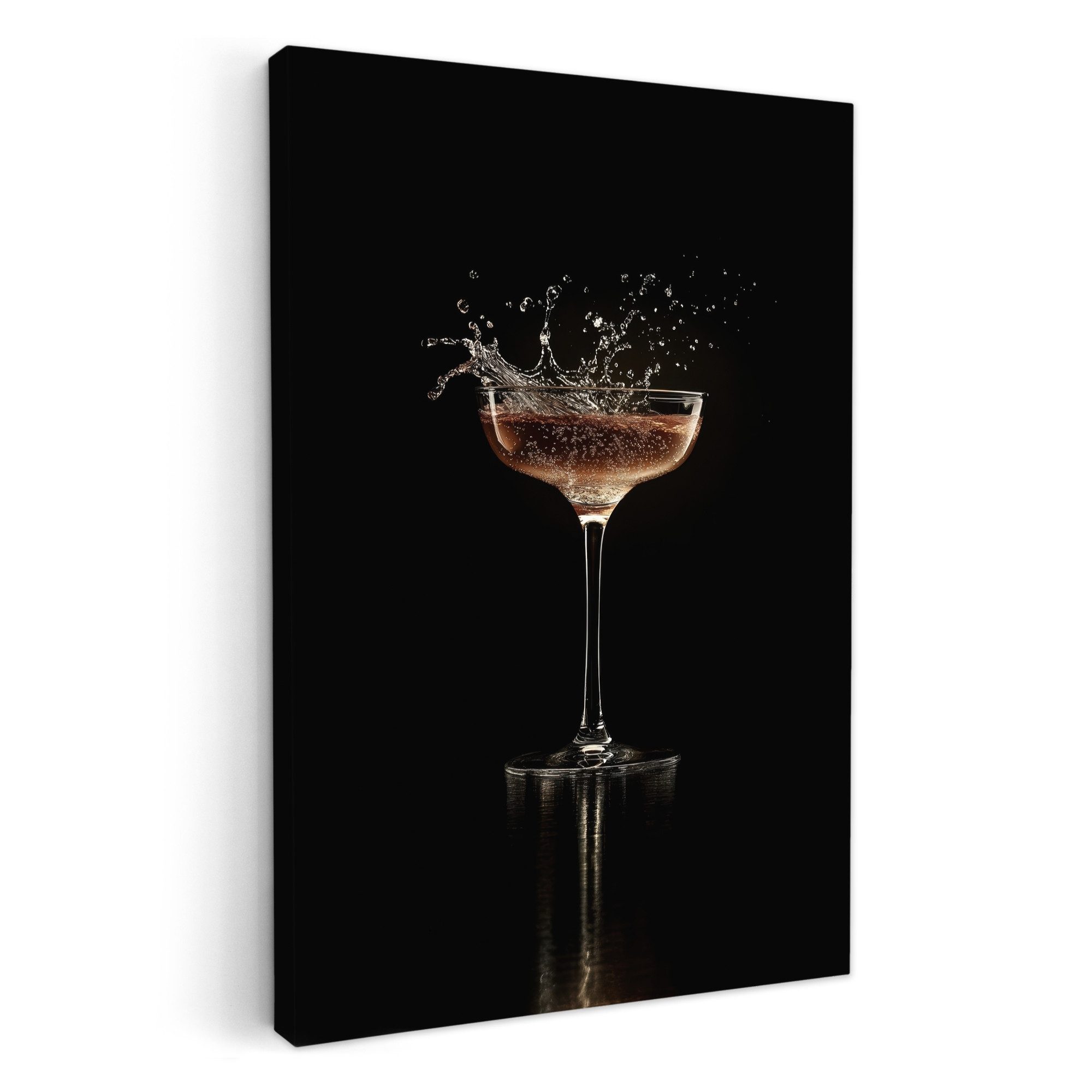 OneMillionCanvasses® Leinwandbild Cocktail - Schwarz - günstig online kaufen