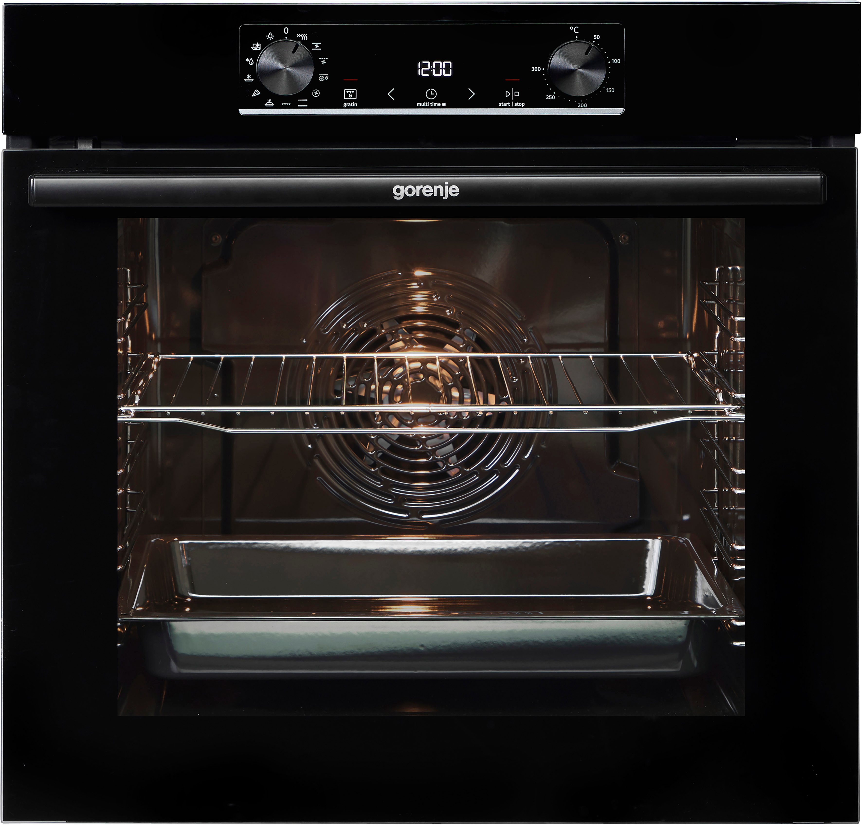 GORENJE Backofen-Set JUMP SET PYRO/I, mit Teleskopauszug nachrüstbar, Pyrolyse-Selbstreinigung, Pyrolyse: Selbstreinigung durch hohe Hitze ohne Chemie