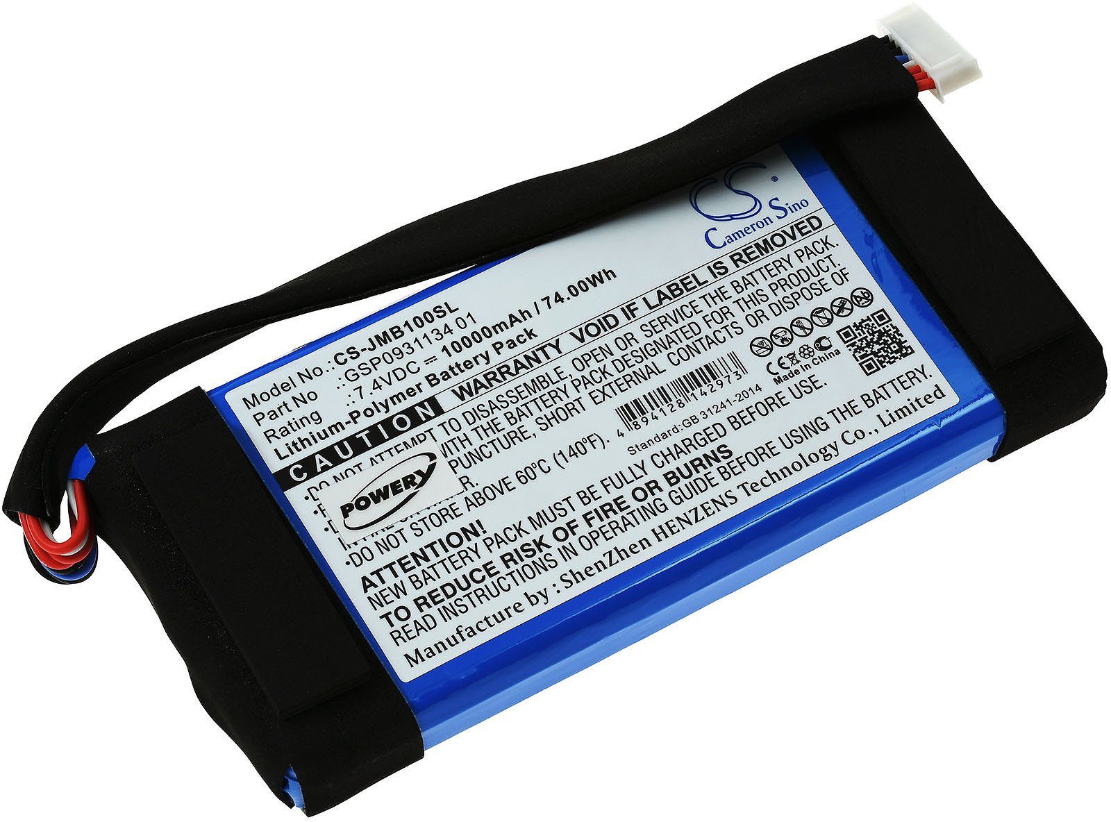 Powery Akku für JBL Boombox Akku 10000 mAh (7.4 V)