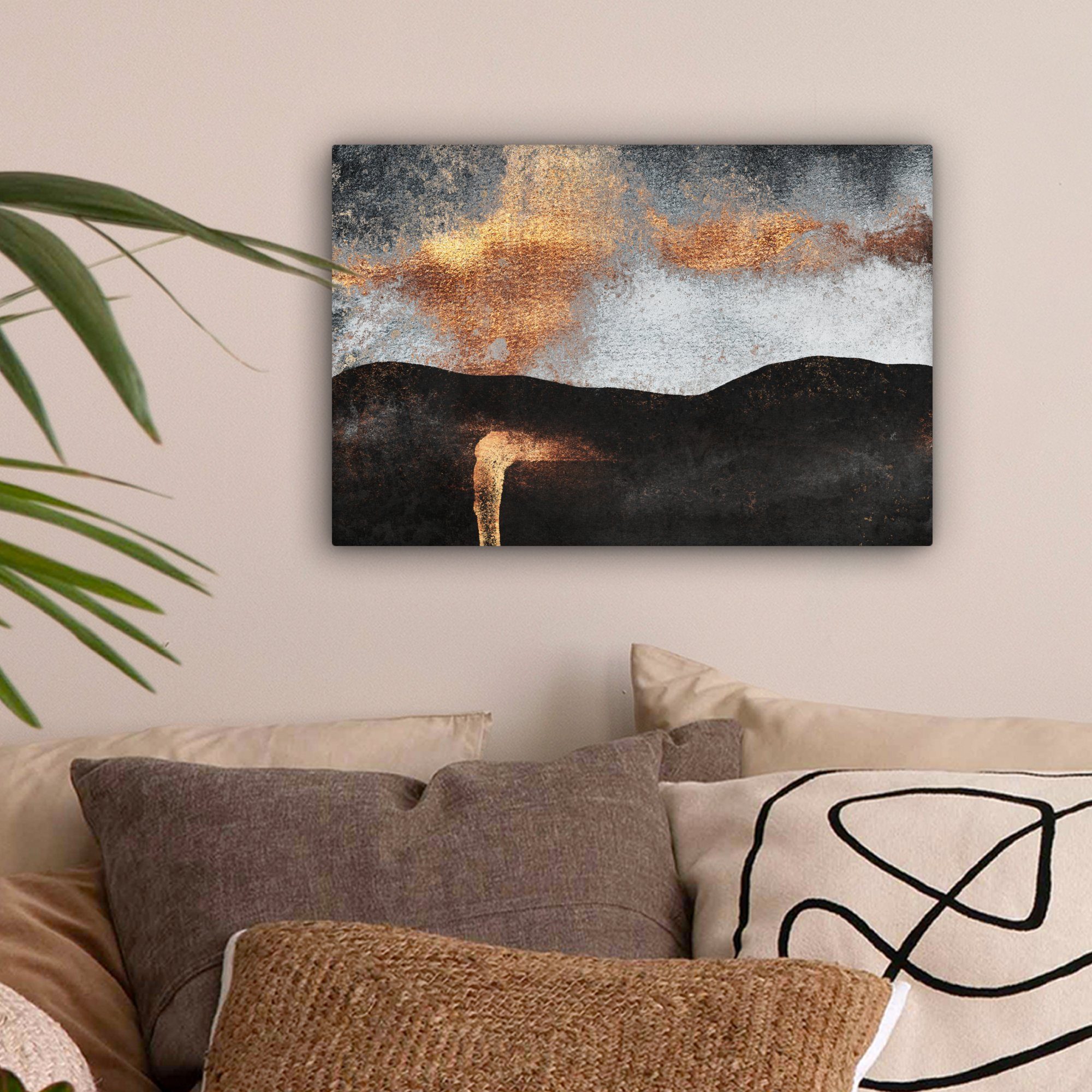OneMillionCanvasses® Leinwandbild Abstrakt - Gold - günstig online kaufen