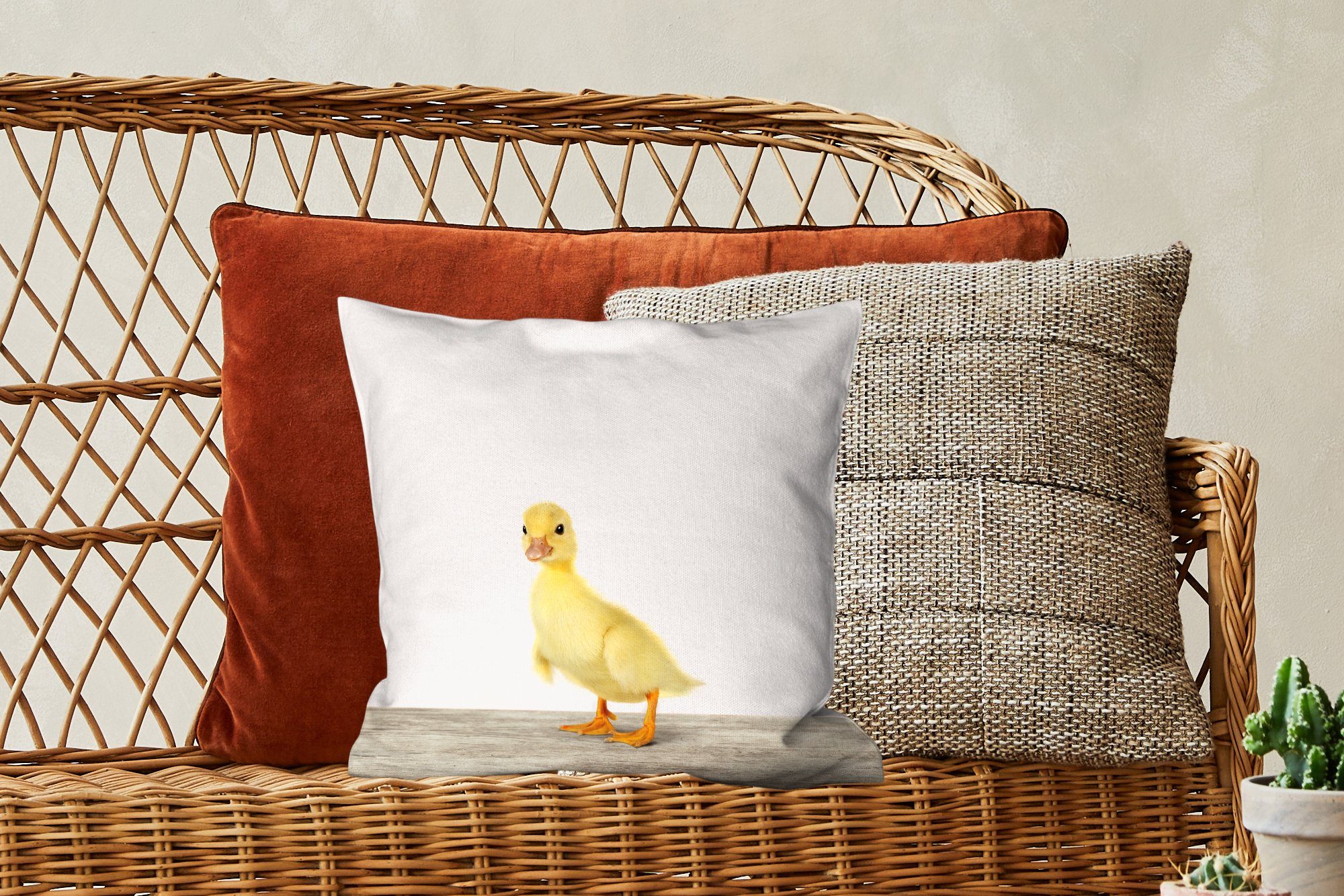 MuchoWow - Ente für Mädchen Küken - - - Sofakissen Deko, Wohzimmer, Zierkissen - Süß - Füllung Dekokissen Kinder, Jungen mit Schlafzimmer, Tiere