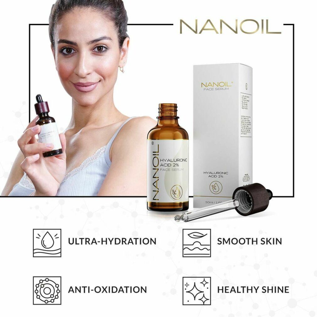 Nanoil Gesichtspflege Hyaluronic Acid 2% Face Serum 50ml