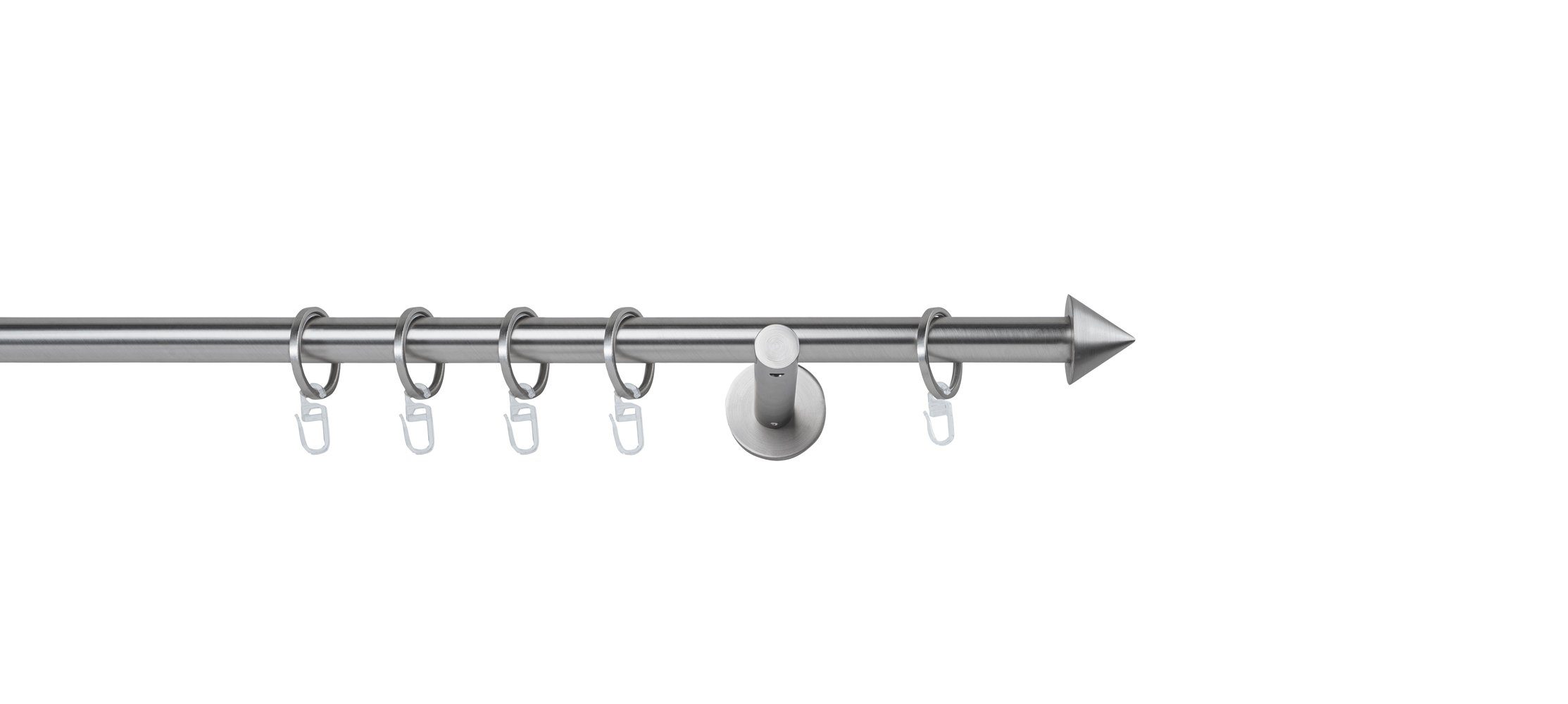 ondeco Gardinenstange Rundrohr Wandabstand 12cm Spitze, günstig online kaufen