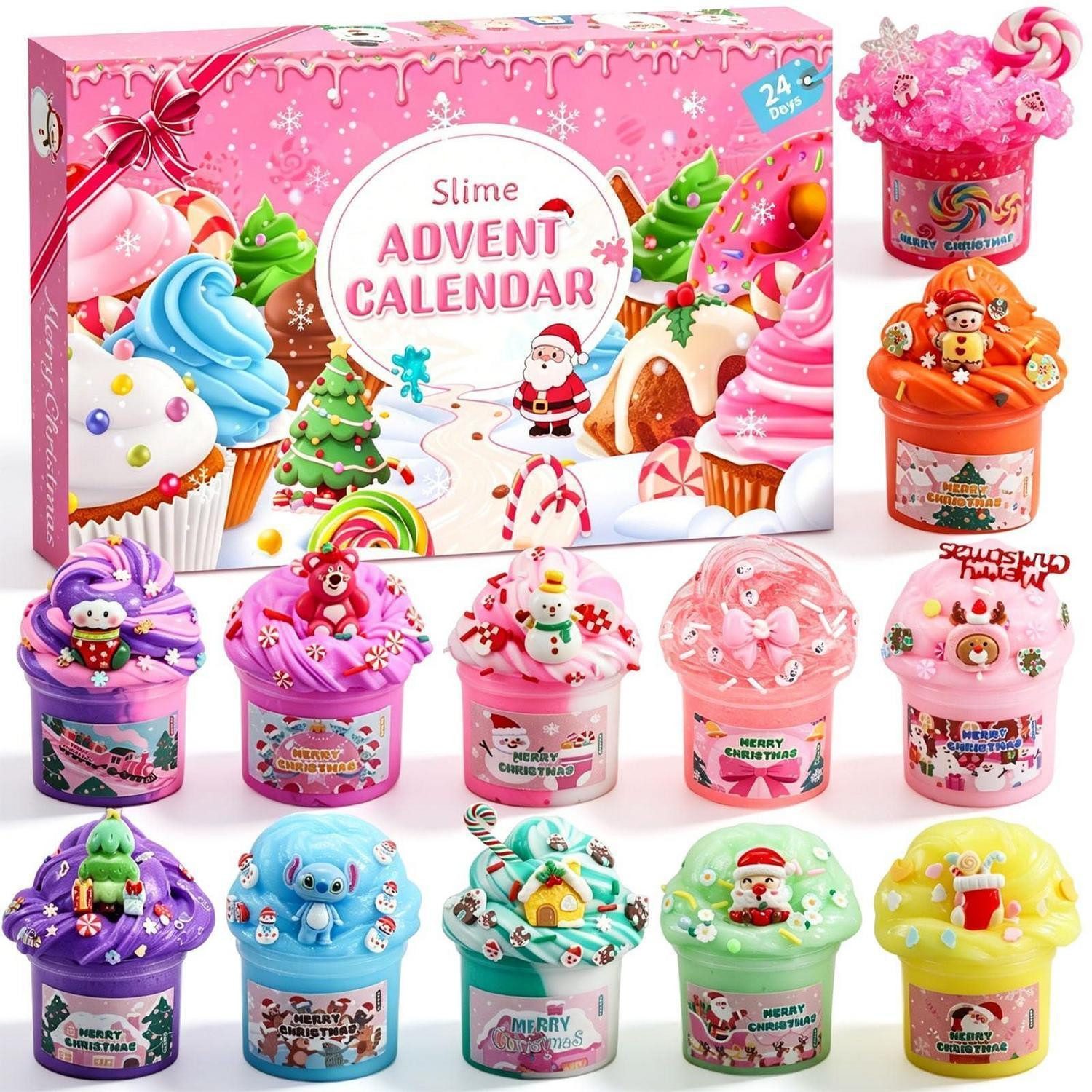 LuxusKollektion Spielzeug-Adventskalender Adventskalender Schleim 2026 Kinder Rosa