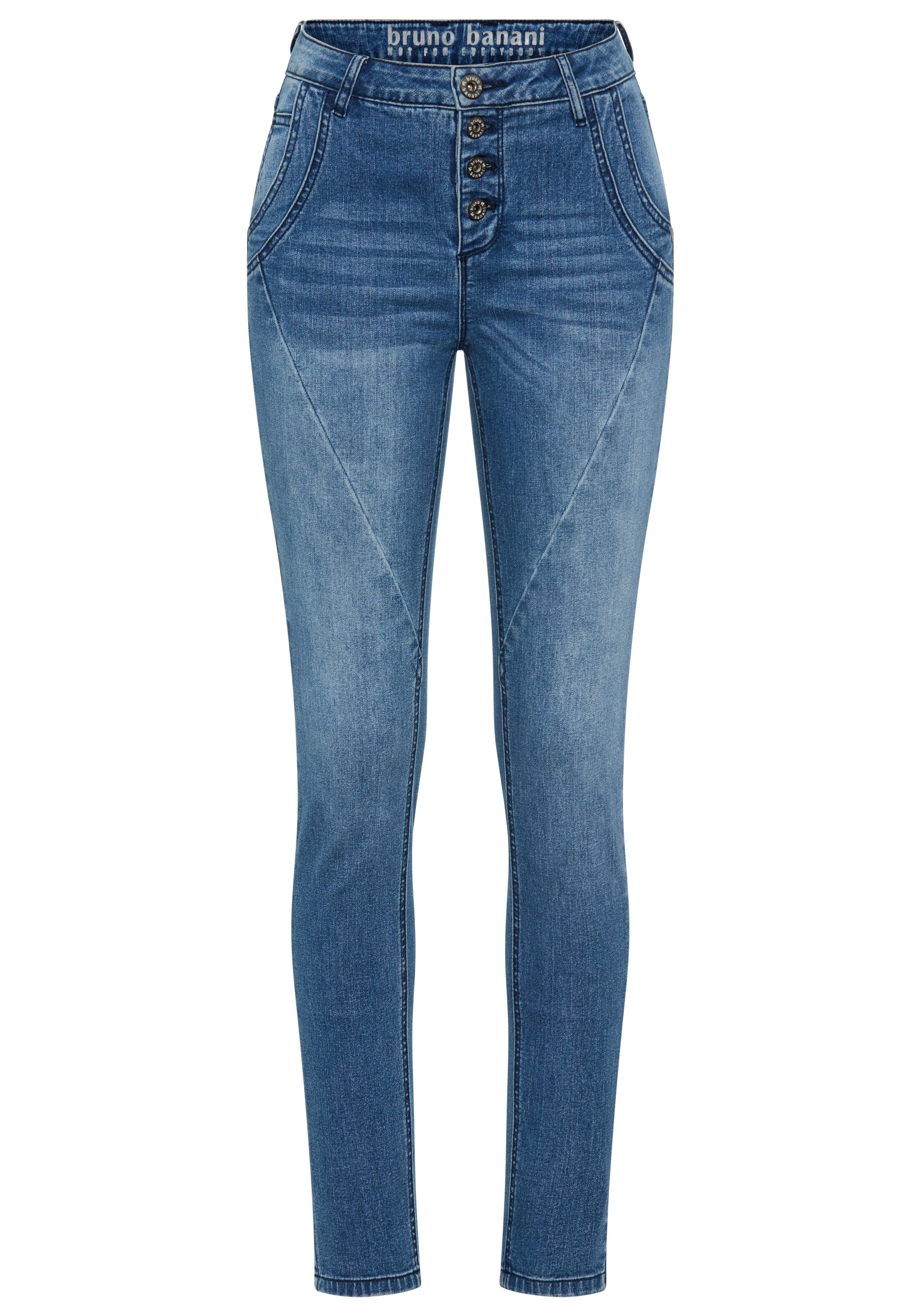 Bruno Banani Skinny-fit-Jeans extraenger Schnitt, normale Leibhöhe, mit Gesäß- und Eingrifftaschen. Reduzierter Preis € 41,99. Unverbindliche Preisempfehlung € 59,99