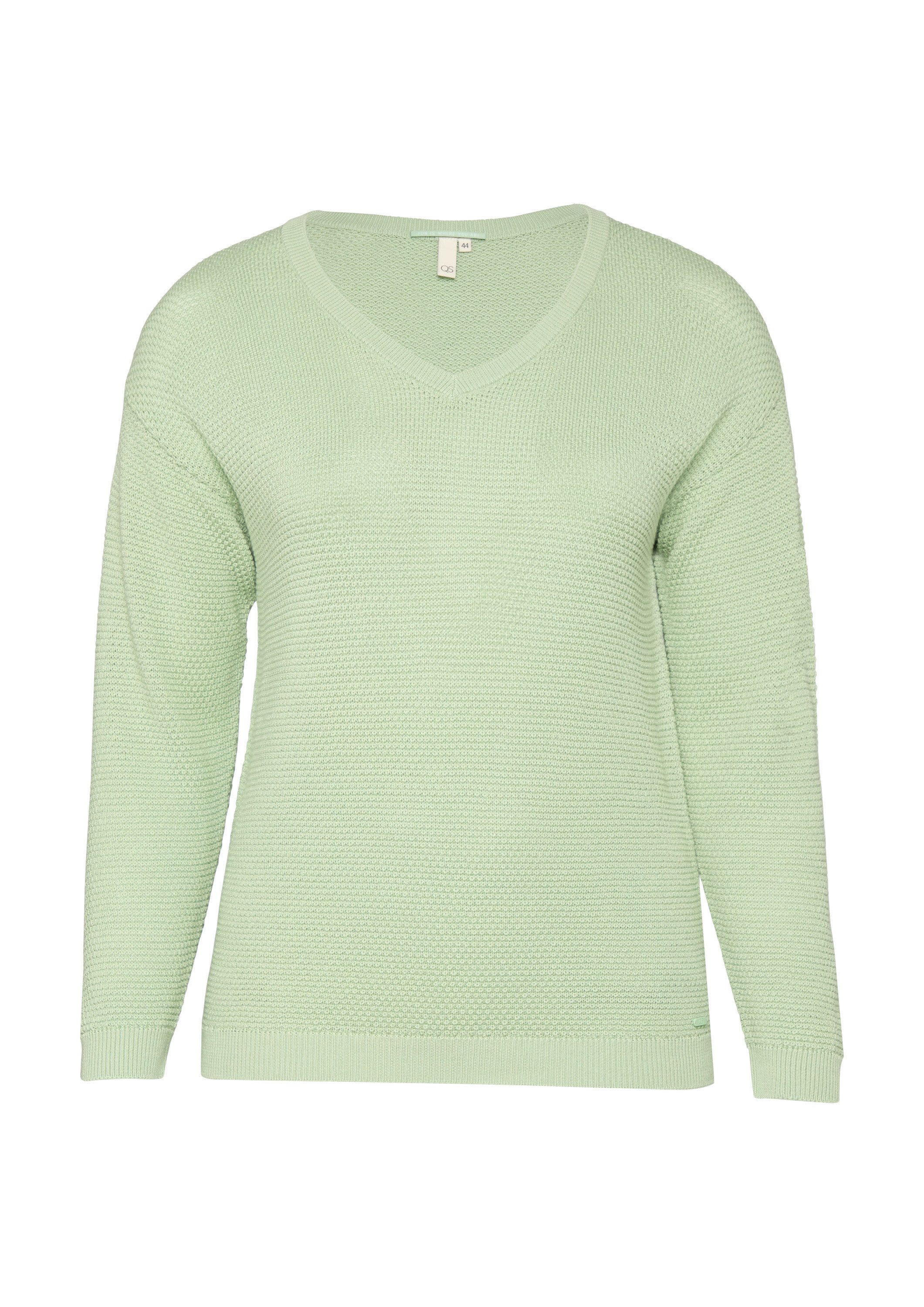 QS Longpullover Strickpullover Pullover mit Strukturmuster günstig online kaufen
