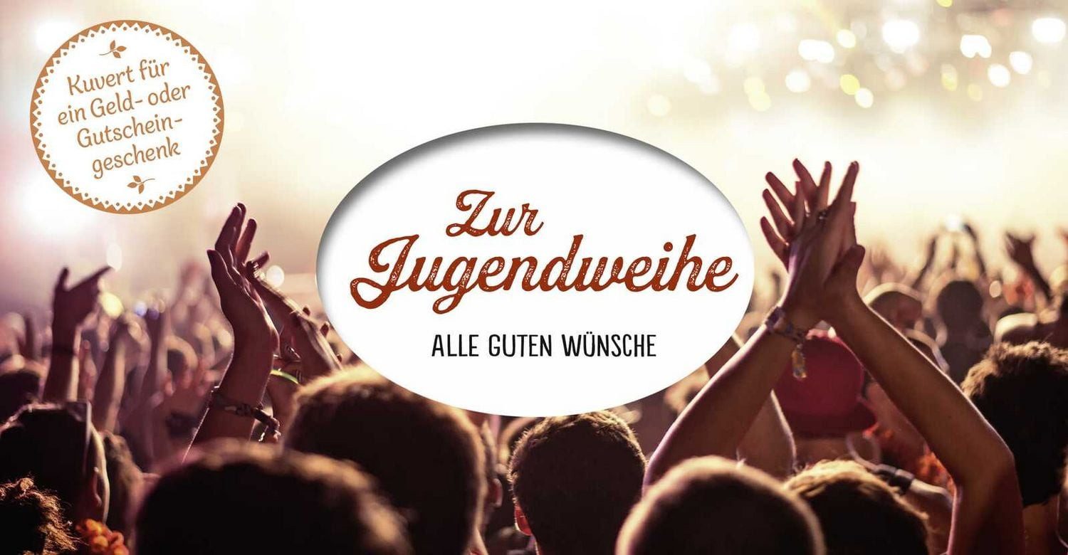 Belletristik Zur Jugendweihe Alle guten Wünsche, Kuvert für ein Geld- oder Gutsche diverse