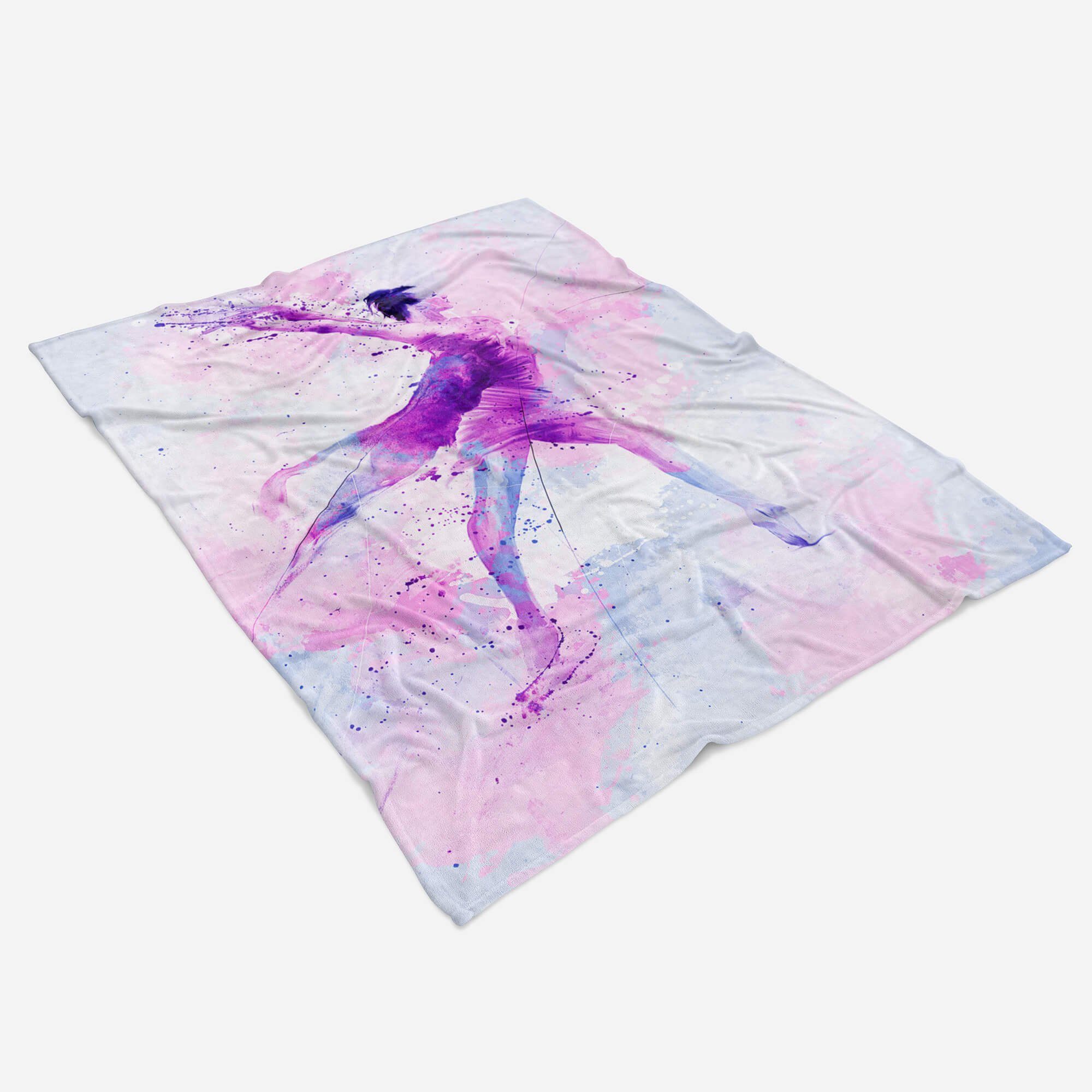 Sinus Art Handtücher SplashArt Sport Handtuch Strandhandtuch Saunatuch Kuscheldecke Kunstvoll Ballett VIII Spo, Baumwolle-Polyester-Mix (1-St), Handtuch