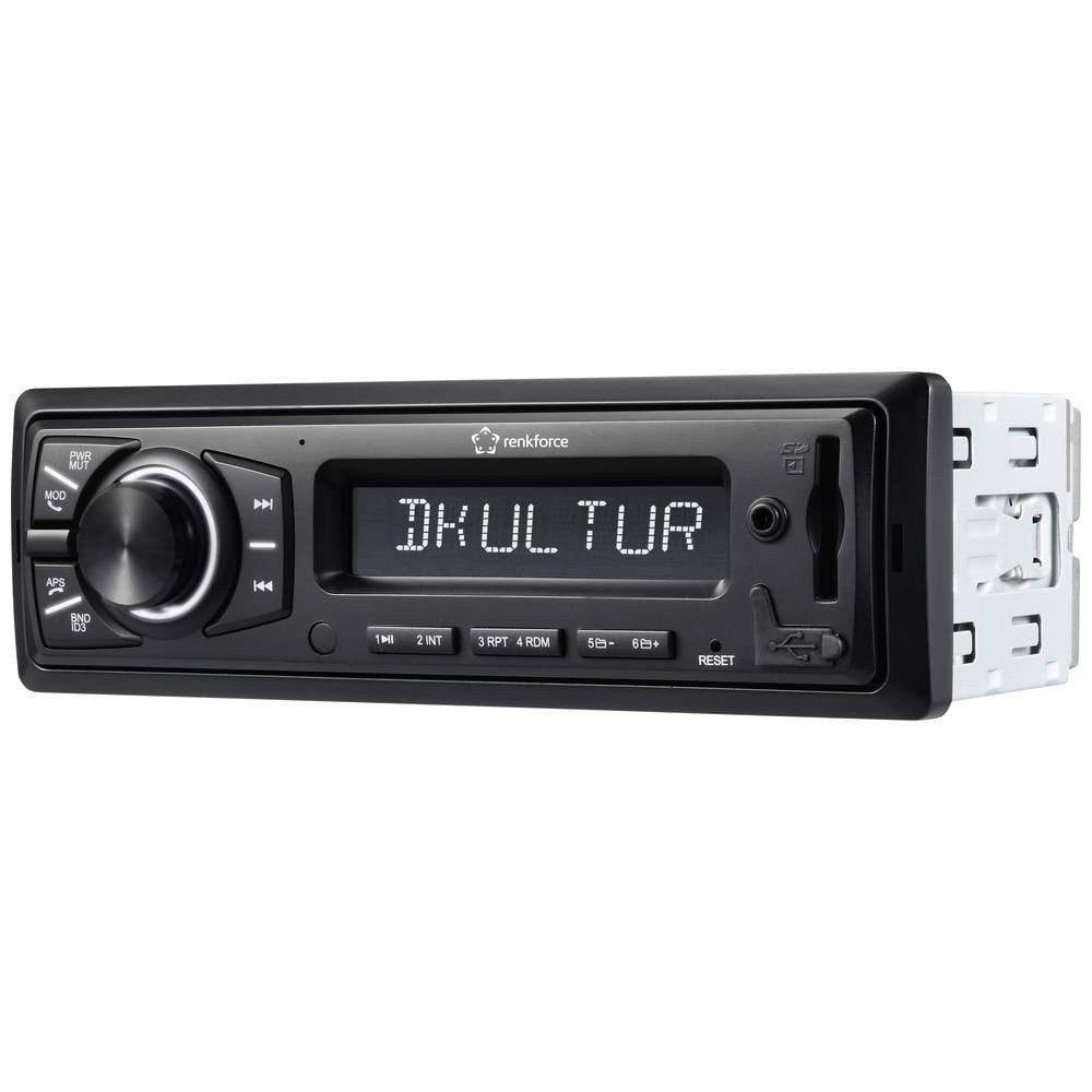Renkforce Autoradio RF-6085490 Autoradio (inkl. DAB-Antenne, DAB+ Tuner, Bluetooth®-Freisprecheinrichtung)