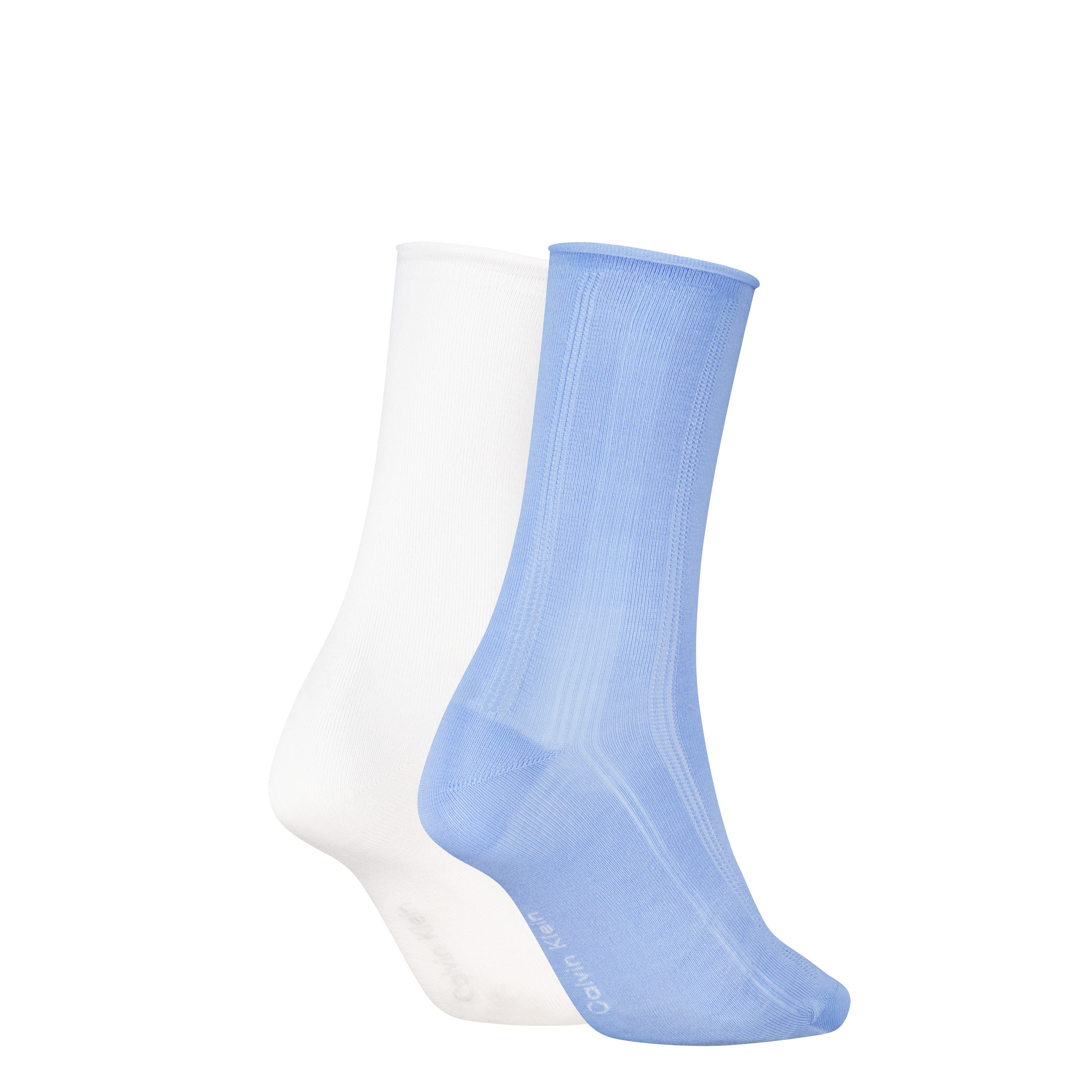 Calvin Klein Socken CK WOMEN SOCK PELERINE (2 Paar) mit kleinem Rollbund, elastisch, Cotton-Mix