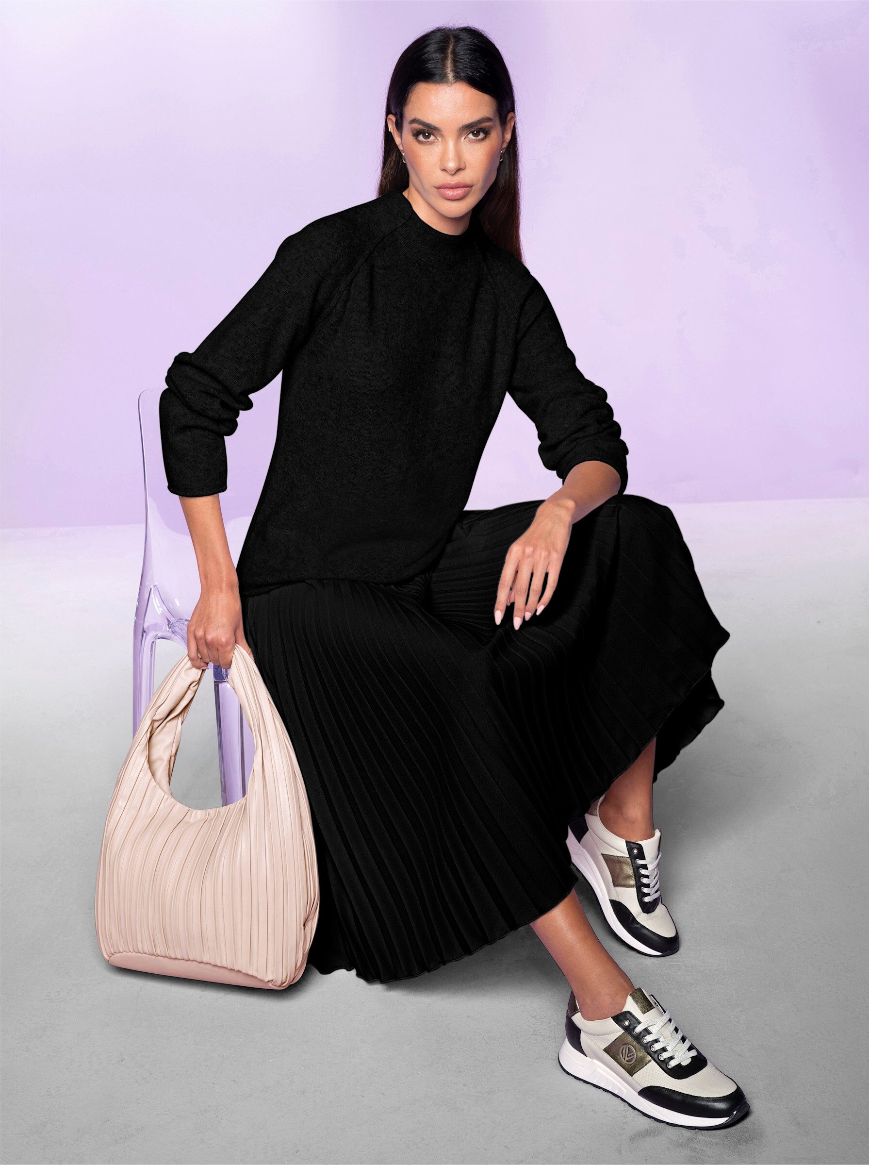 heine A-Linien-Rock Plissee-Rock