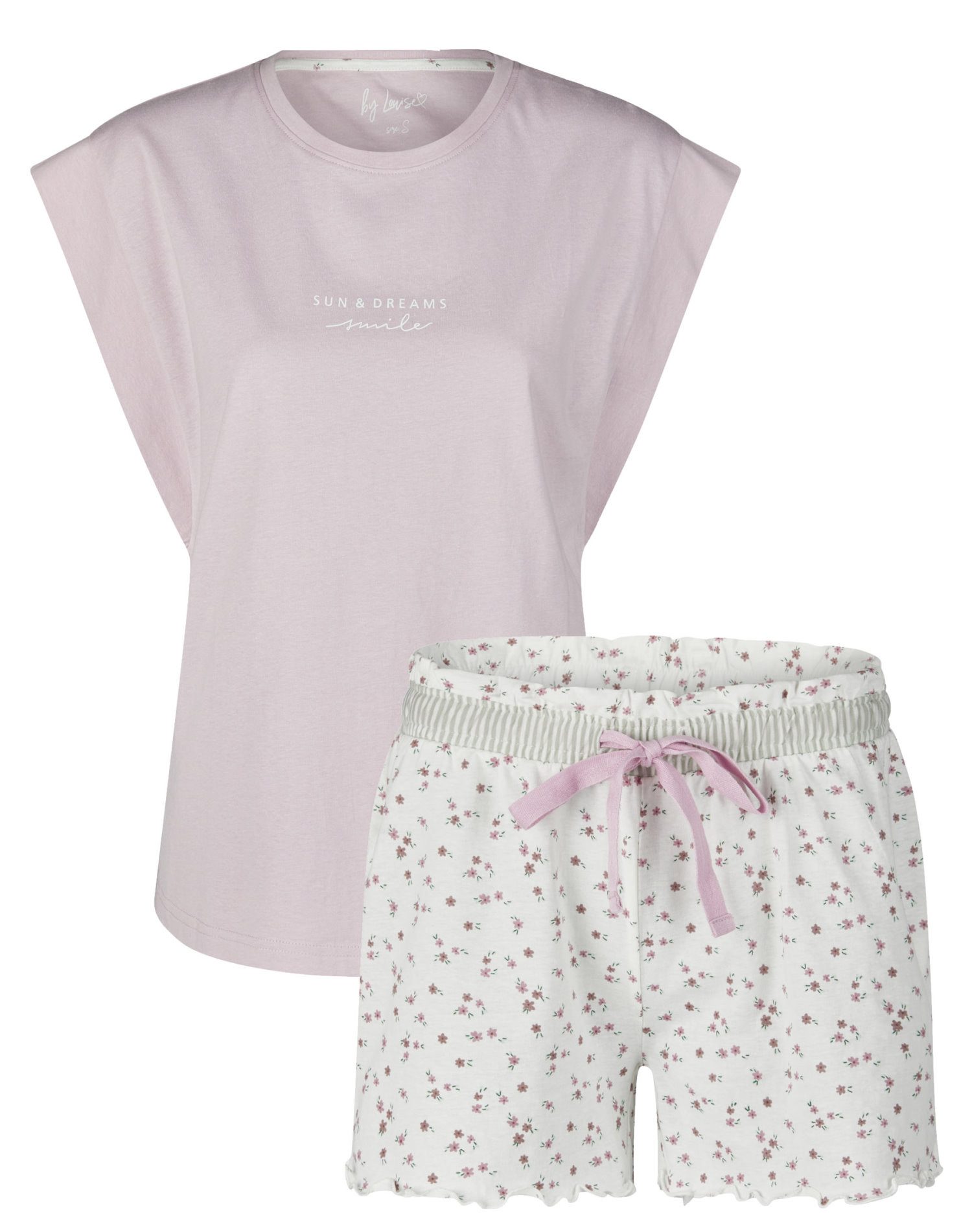 By Louise Shorty Modischer Damen Schlafanzug kurz (2 tlg) Baumwolle günstig online kaufen