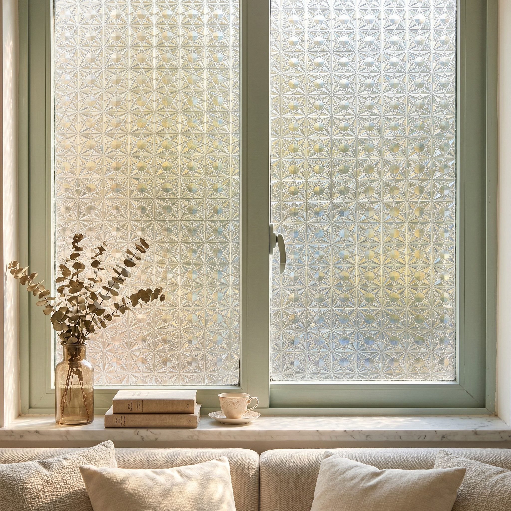 HomeBella Fensterfolie blickdicht selbsthaftend Sichtschutzfolie ohne Kleber