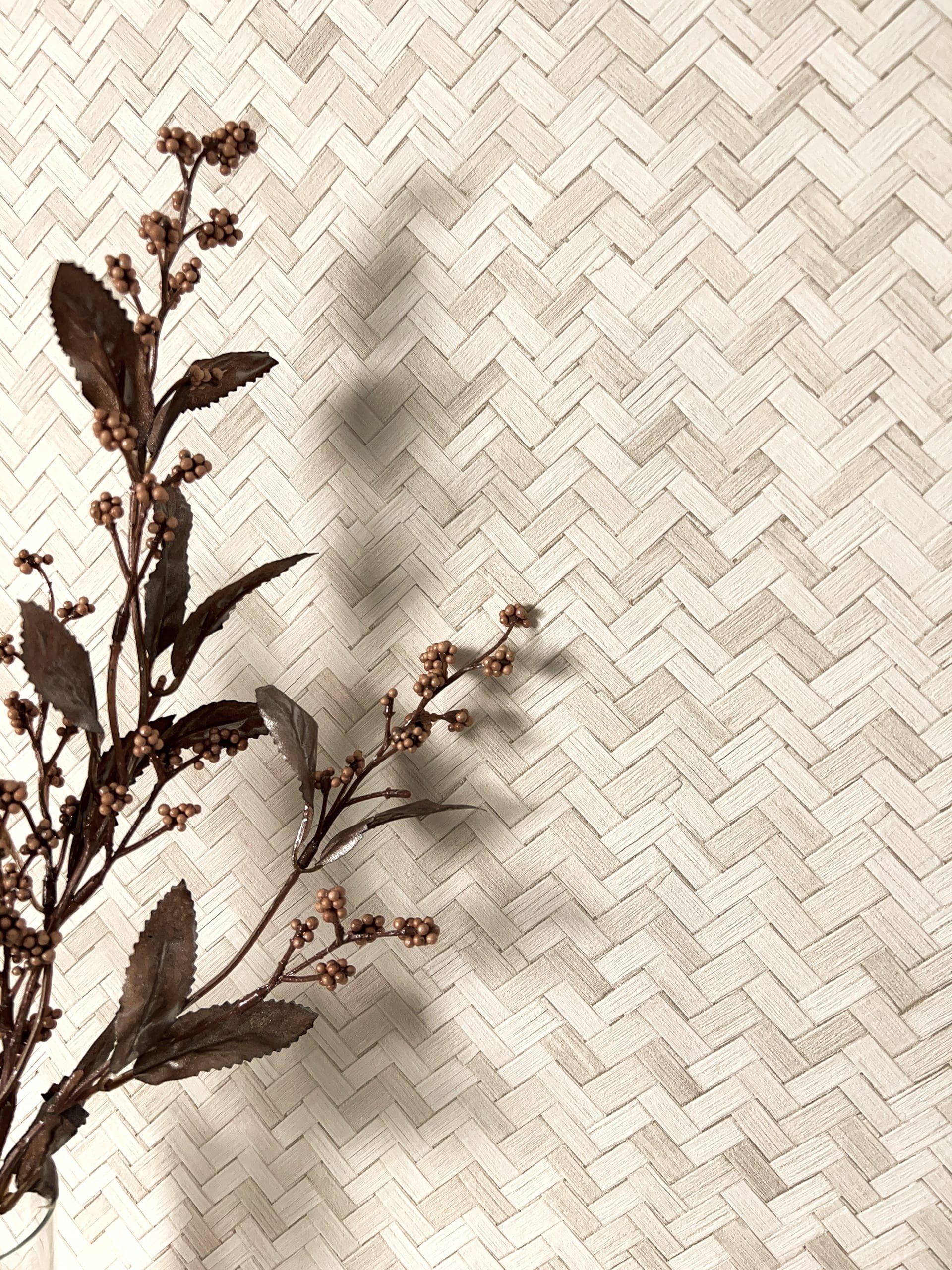 Newroom Vliestapete, Creme Tapete Boho Rattan günstig online kaufen