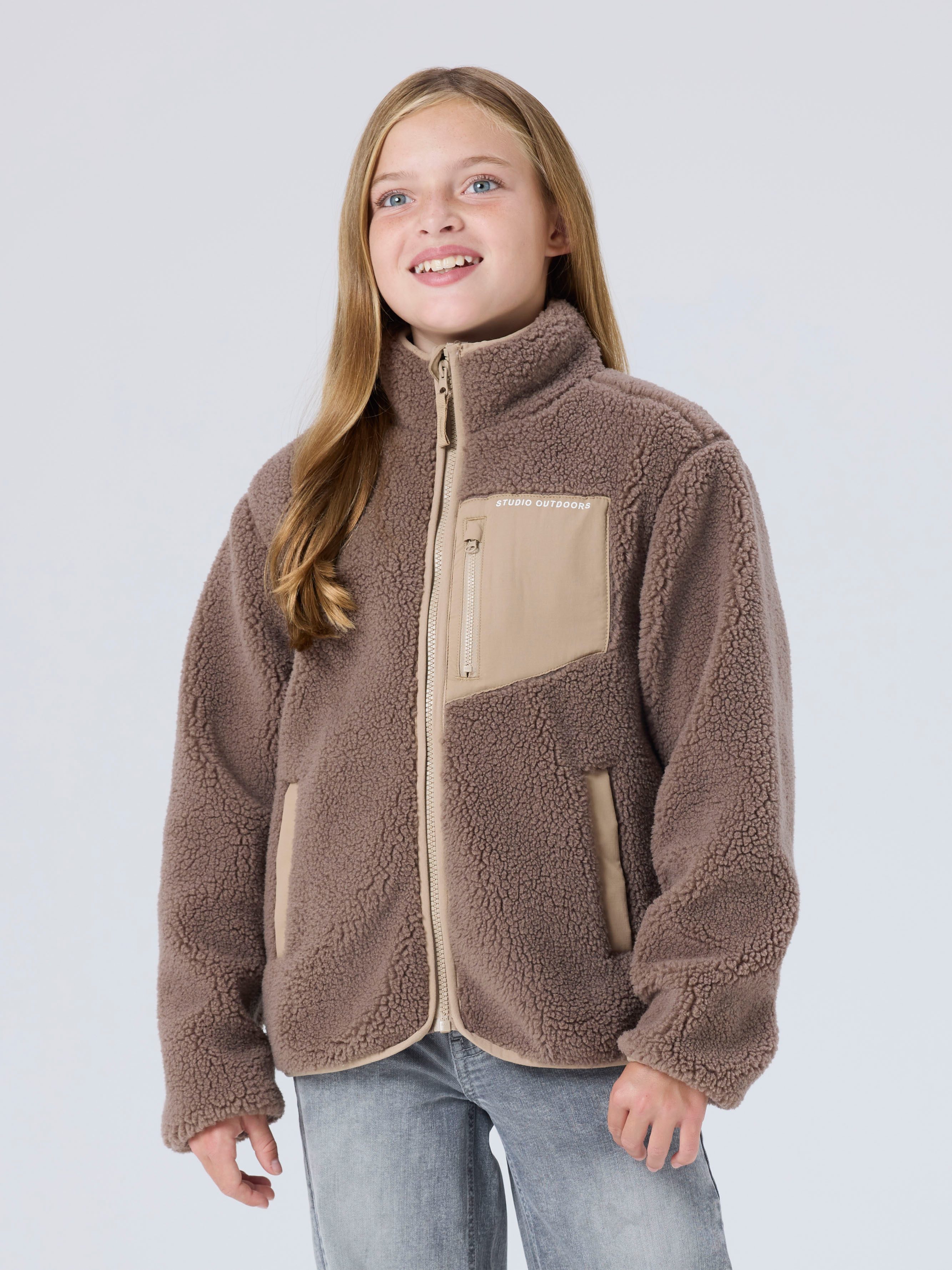 Name It Plüschjacke NKNMATTIA SHERPA JACKET PB1 Kunstfaser