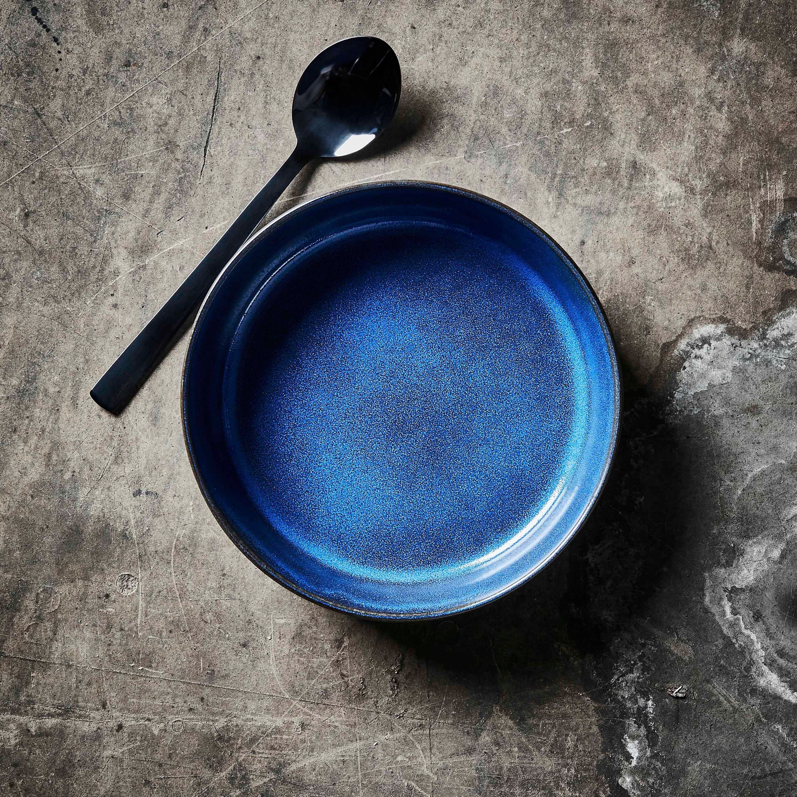 aida RAW Suppenteller Midnight blue, Ø cm (6 19 St), Steinzeug