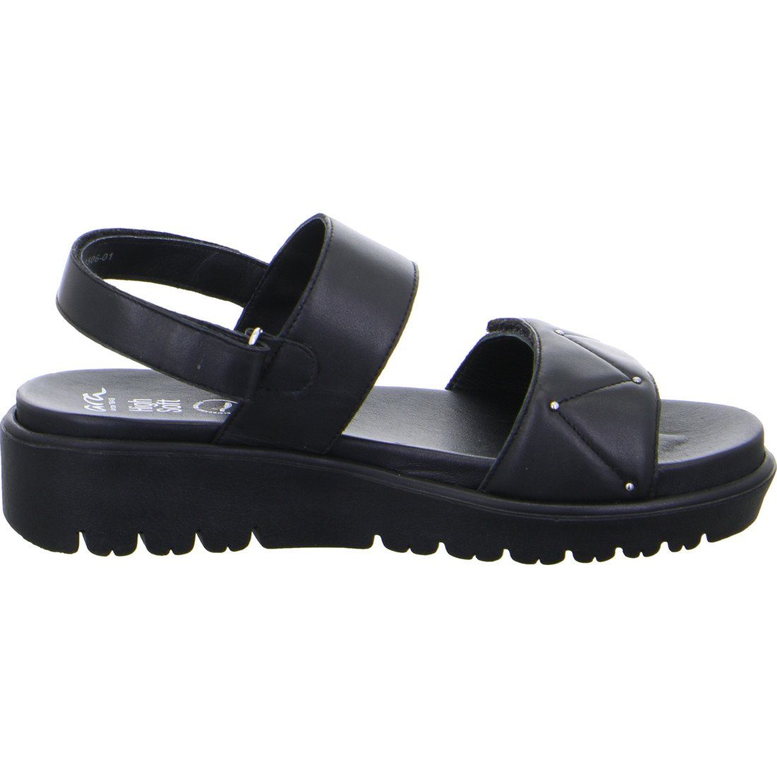 Glattleder Sandalette Schuhe, 048120 Ara Sandalette Bilbao Ara - schwarz