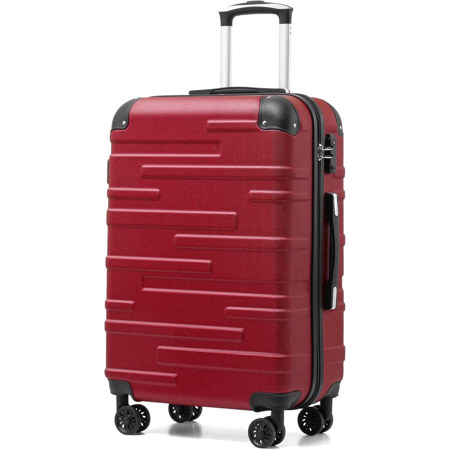 Hartschalen-Trolley Hartschalen-Koffer Reisekoffer Erweiterbar 4 Rollen TSA-Schloss
