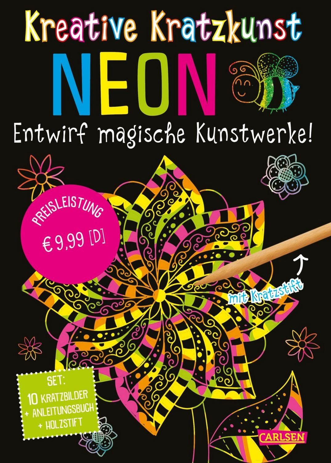 Kratzbilder für Kinder: Kreative Kratzkunst: Neon / diverse