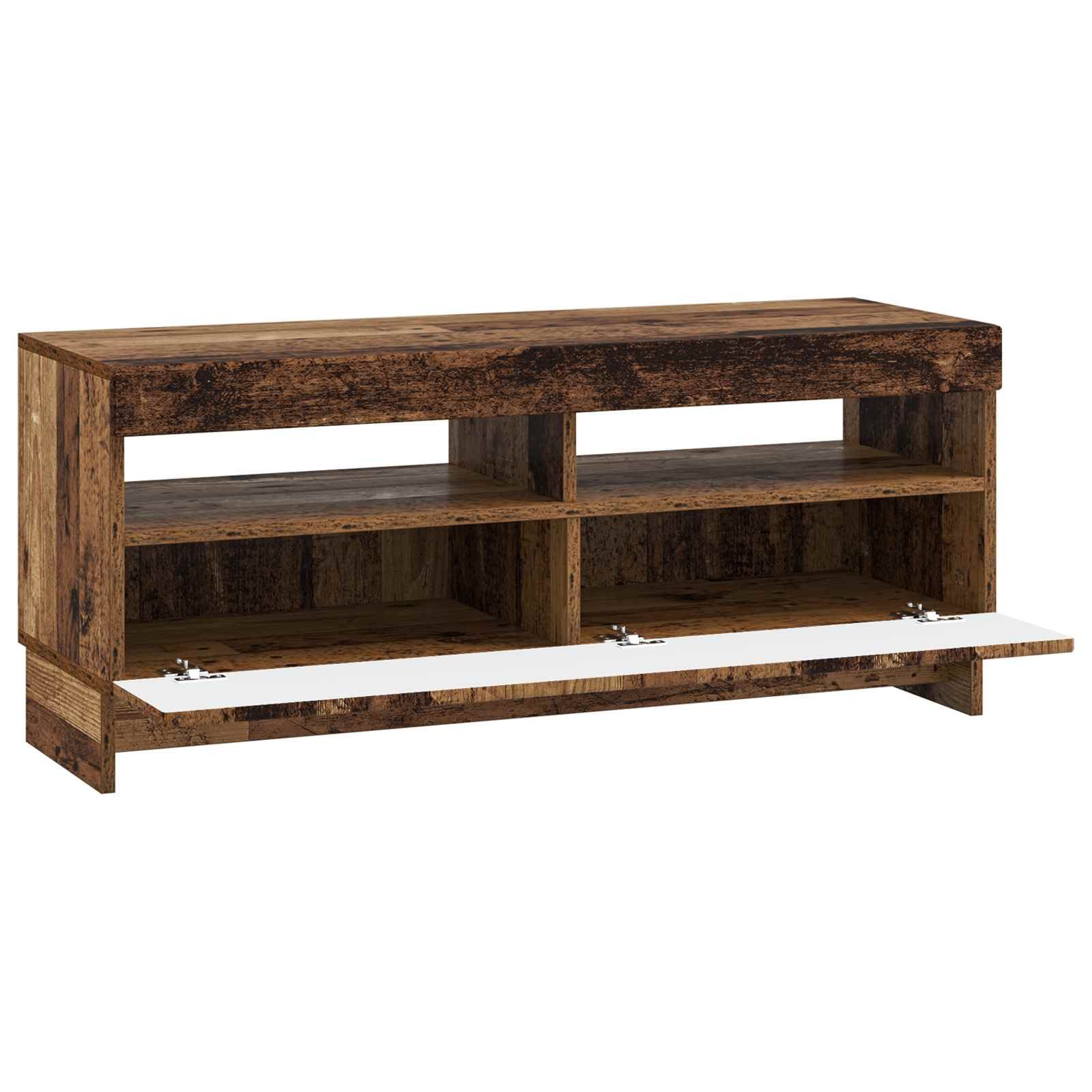 vidaXL TV-Schrank LED-TV-Schrank Altholz Holzwerkstoff