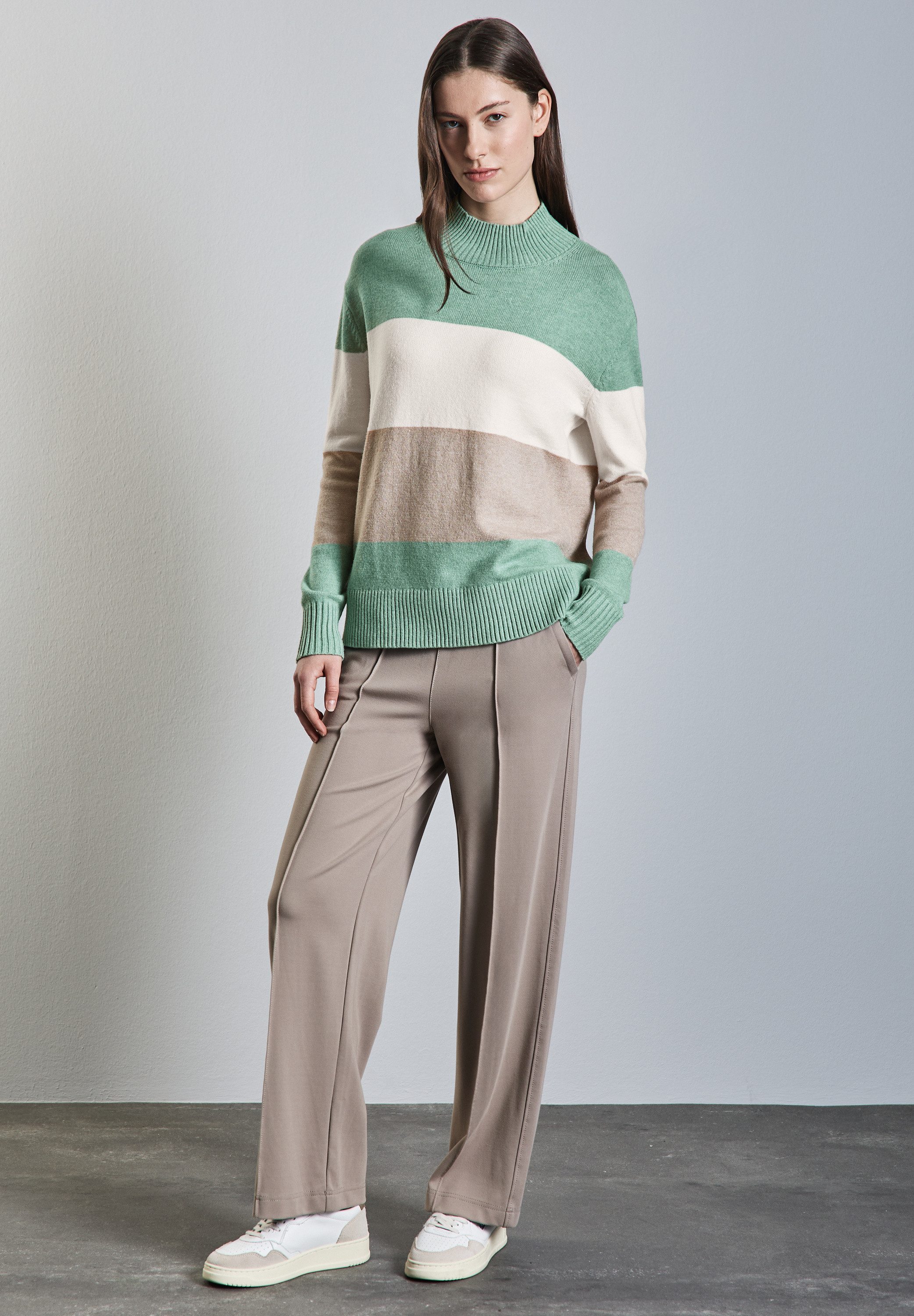 STREET ONE Strickpullover aus softem Materialmix