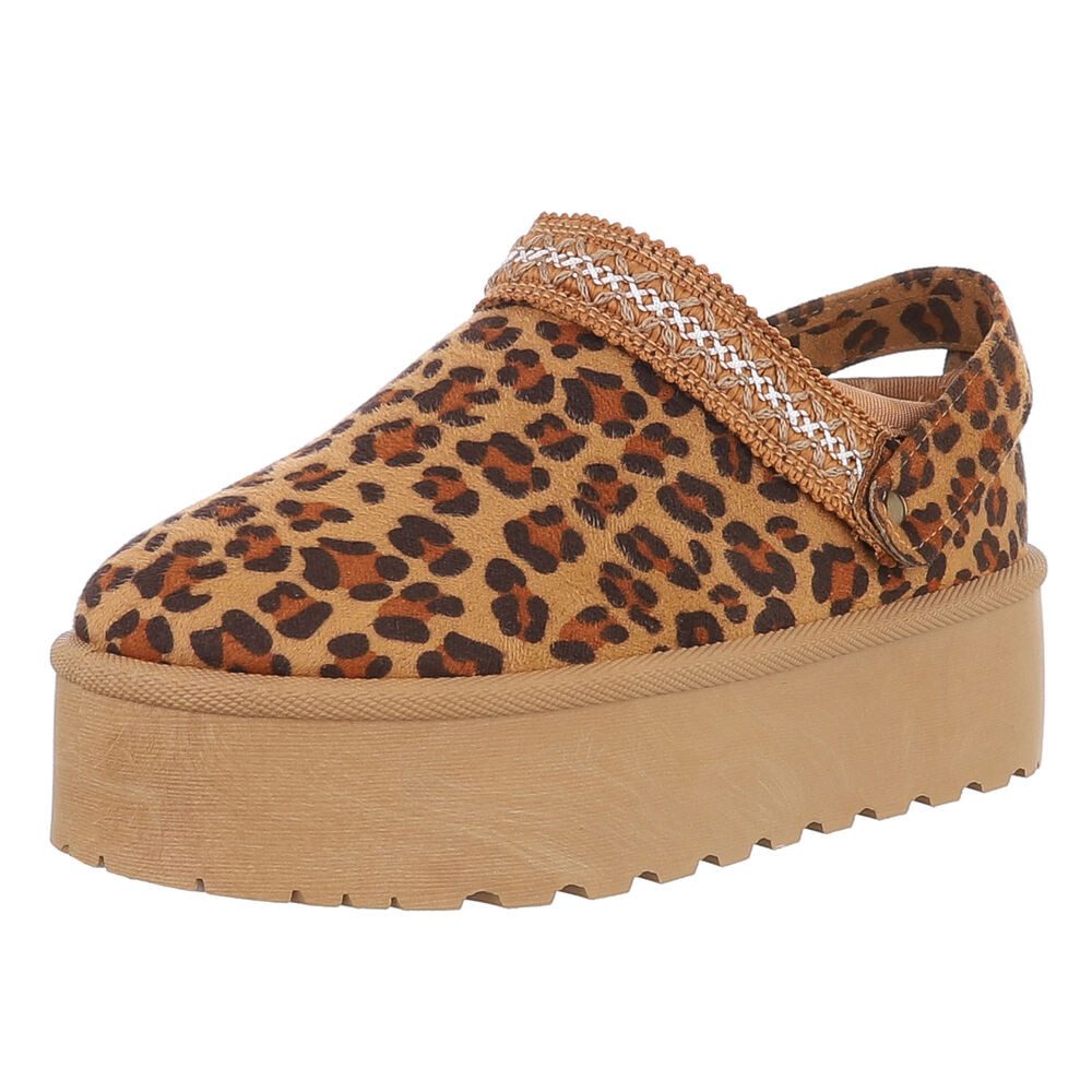 Ital-Design Bequeme Freizeitschuhe mit Riemen für Damen Снегоходы (90169592) Flach Stiefeletten in Beige