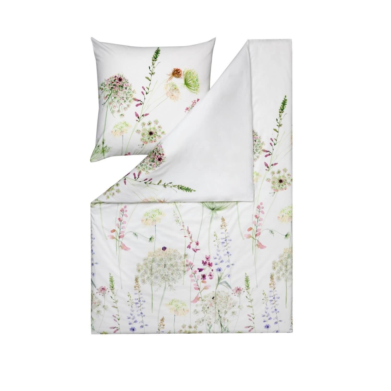 Estella Bettwäsche Meadow 4406 530 Grün Kuschelflanell, Flanell, 2 teilig, günstig online kaufen