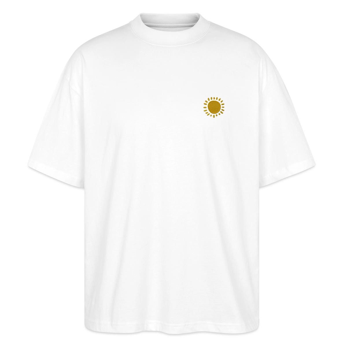 T-Shirt Sonne In Stickoptik Für Gute Laune Und Sommerfeeling Oversize Unisex T