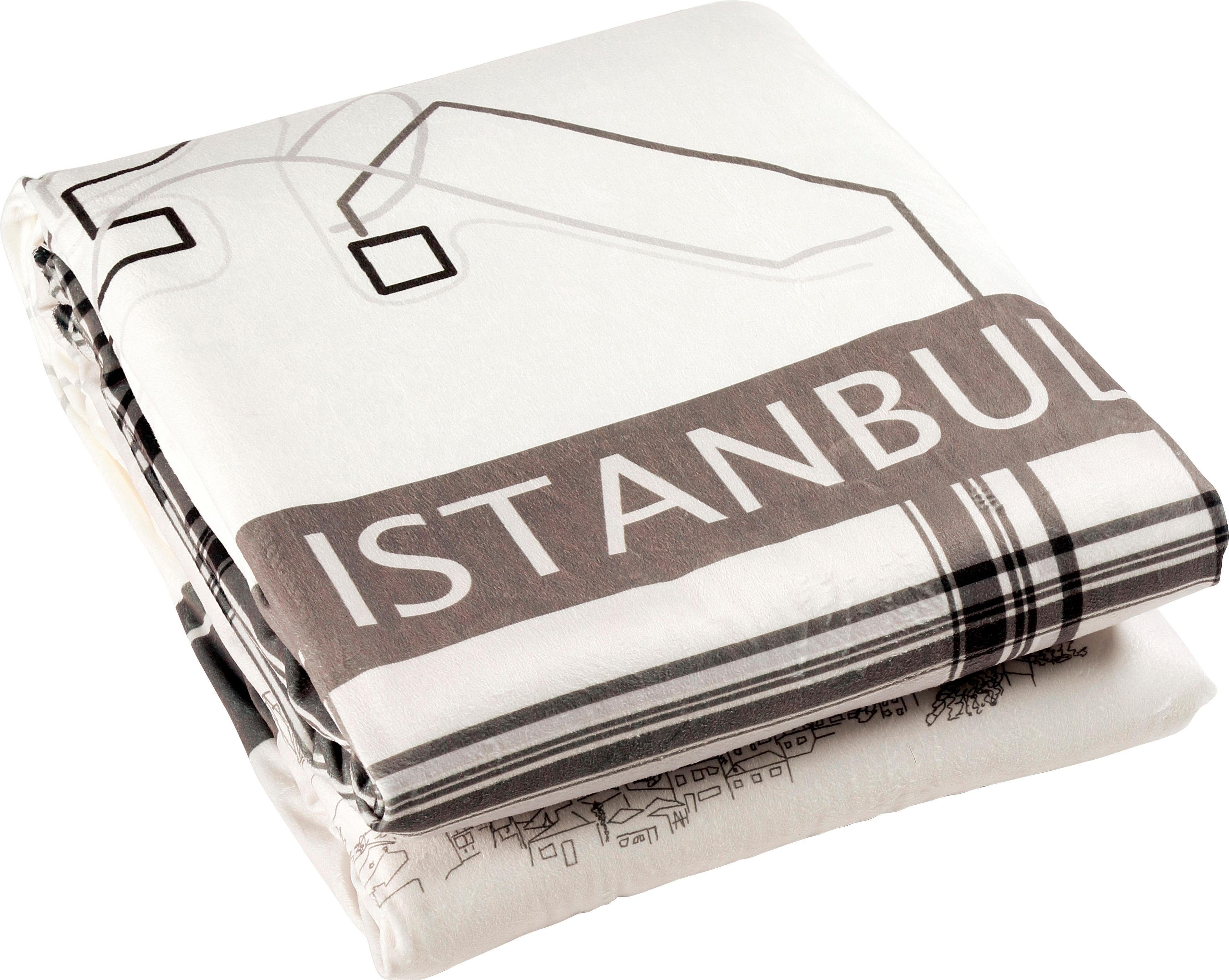 Wohndecke Istanbul, Gold-Line, im Städte Design, Kuscheldecke