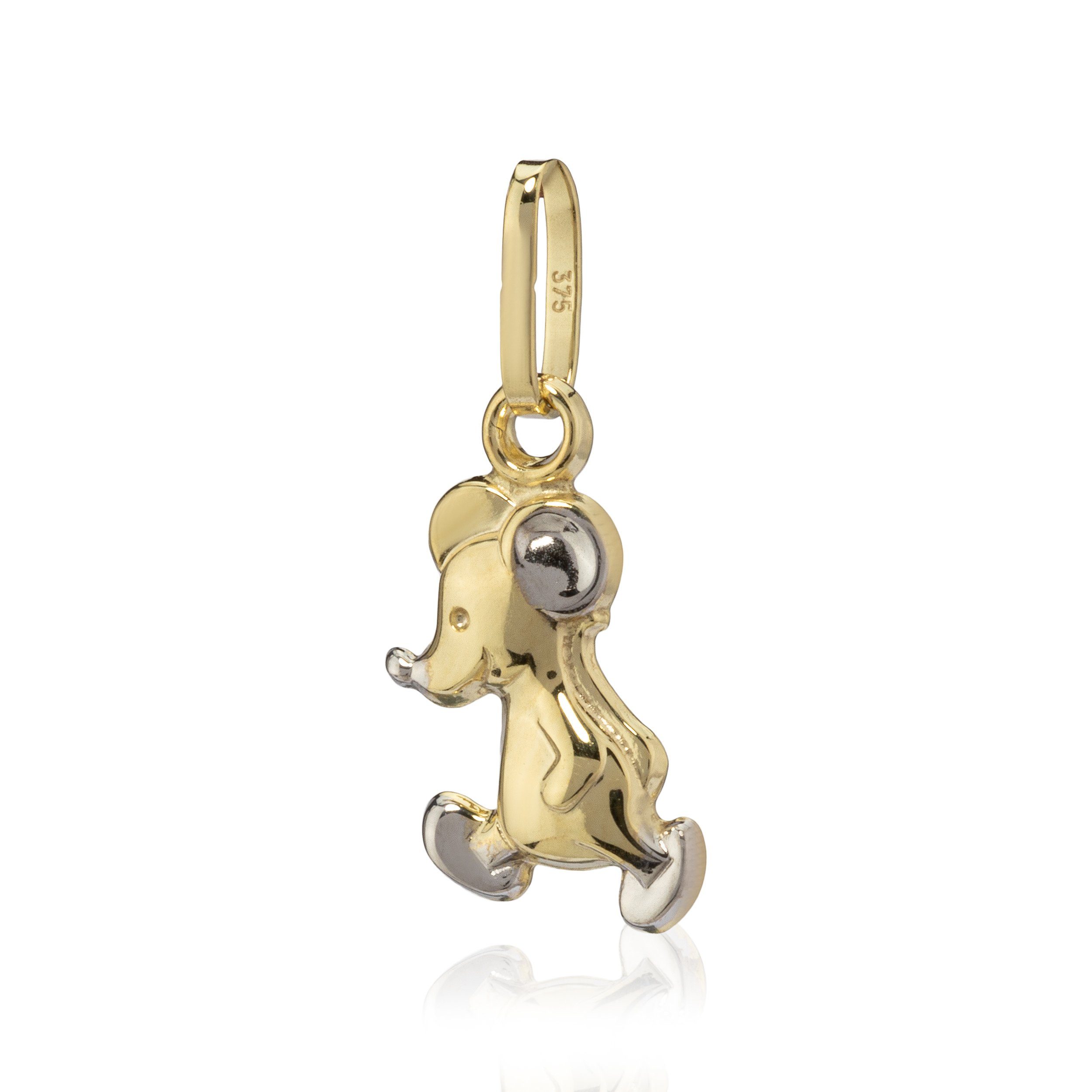 Kettenanhänger Kettenanhänger Mickey Mouse klein 375 Gelb Gold 9