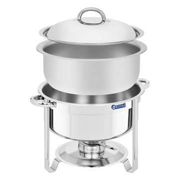 Royal Catering Speisenwärmer Chafing Dish Warmhaltebehälter Speisenwärmer rund Bain Marie