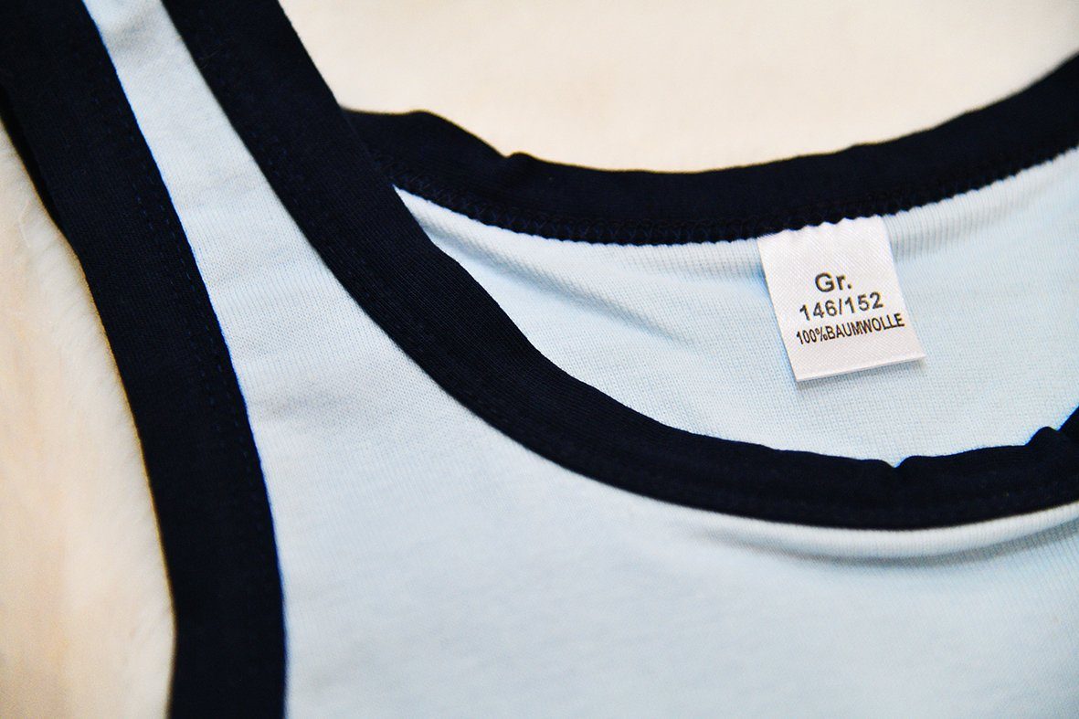 2x 2er-Pack) Hemd Toker Garnitur Unterhemd Set Slip aus Hellblau reiner 2er Baumwolle und Jungen (Packung, je Collection®