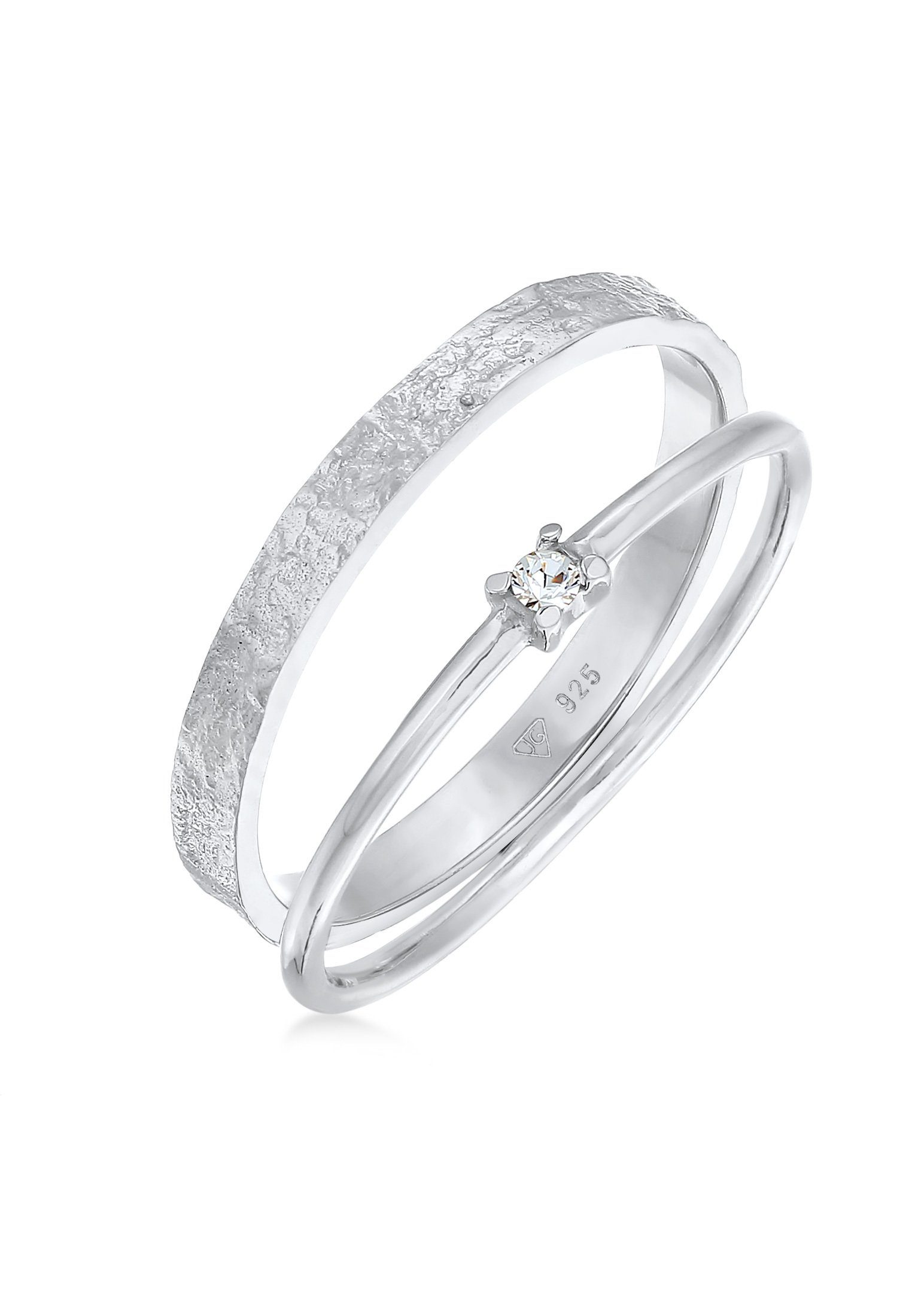 Elli Solitärring Set Solitär mit Kristallen von Swarovski® 925 Silber günstig online kaufen